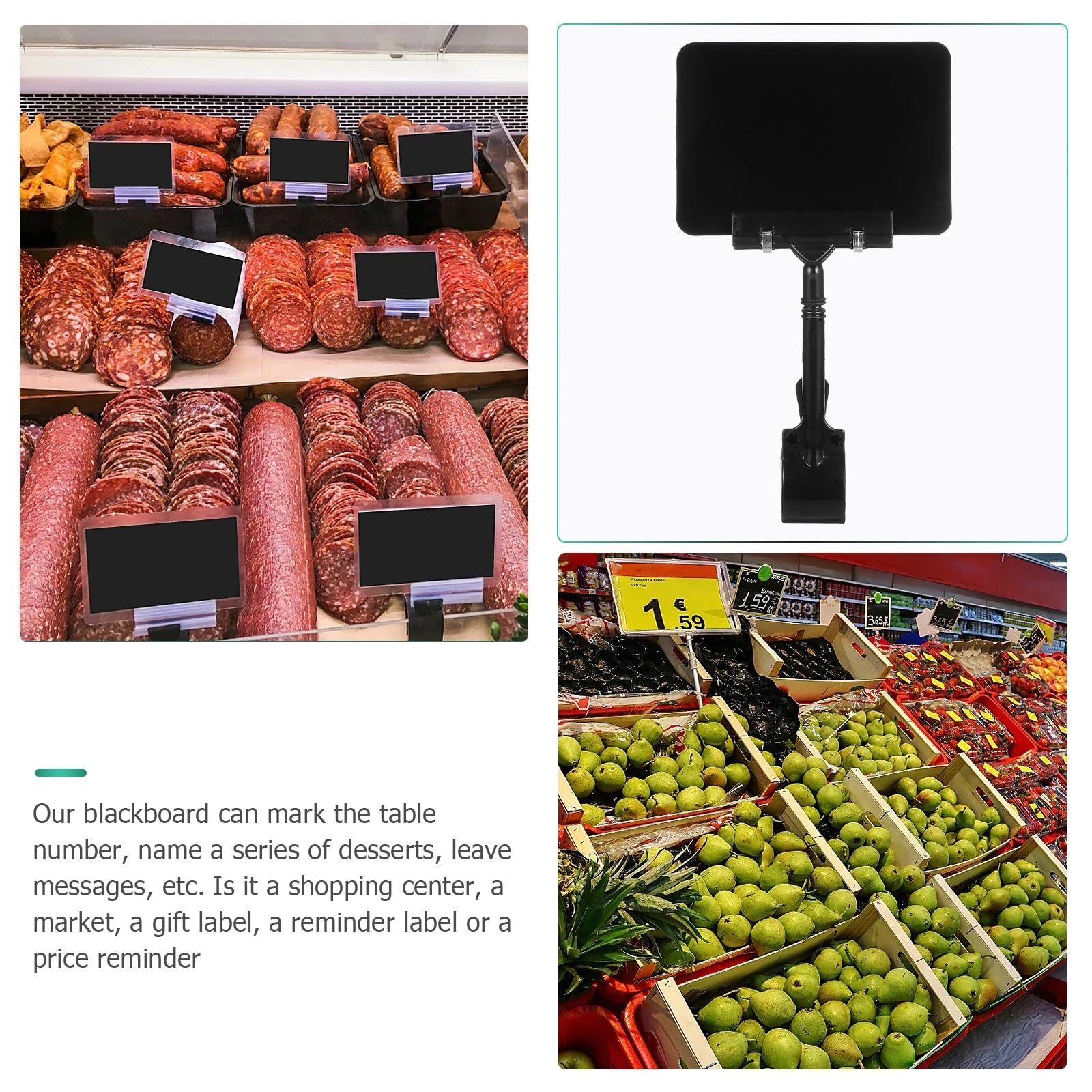 Uchwyt na znaki 3 szt. Ramka Uchwyt na metkę z ceną Biuro do półek detalicznych Plastikowy klips Abs Tablica informacyjna na towary