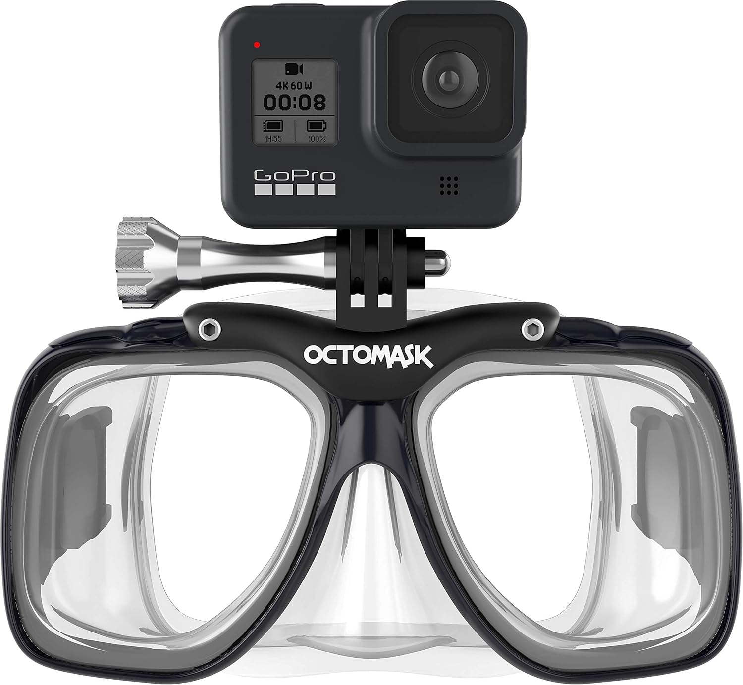 OCTOMASK - Scuba Mask w/ Mount for All GoPro Hero Cameras for Scuba Diving, Snorkeling, Freediving