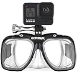 OCTOMASK - Scuba Mask w/ Mount for All GoPro Hero Cameras for Scuba Diving, Snorkeling, Freediving