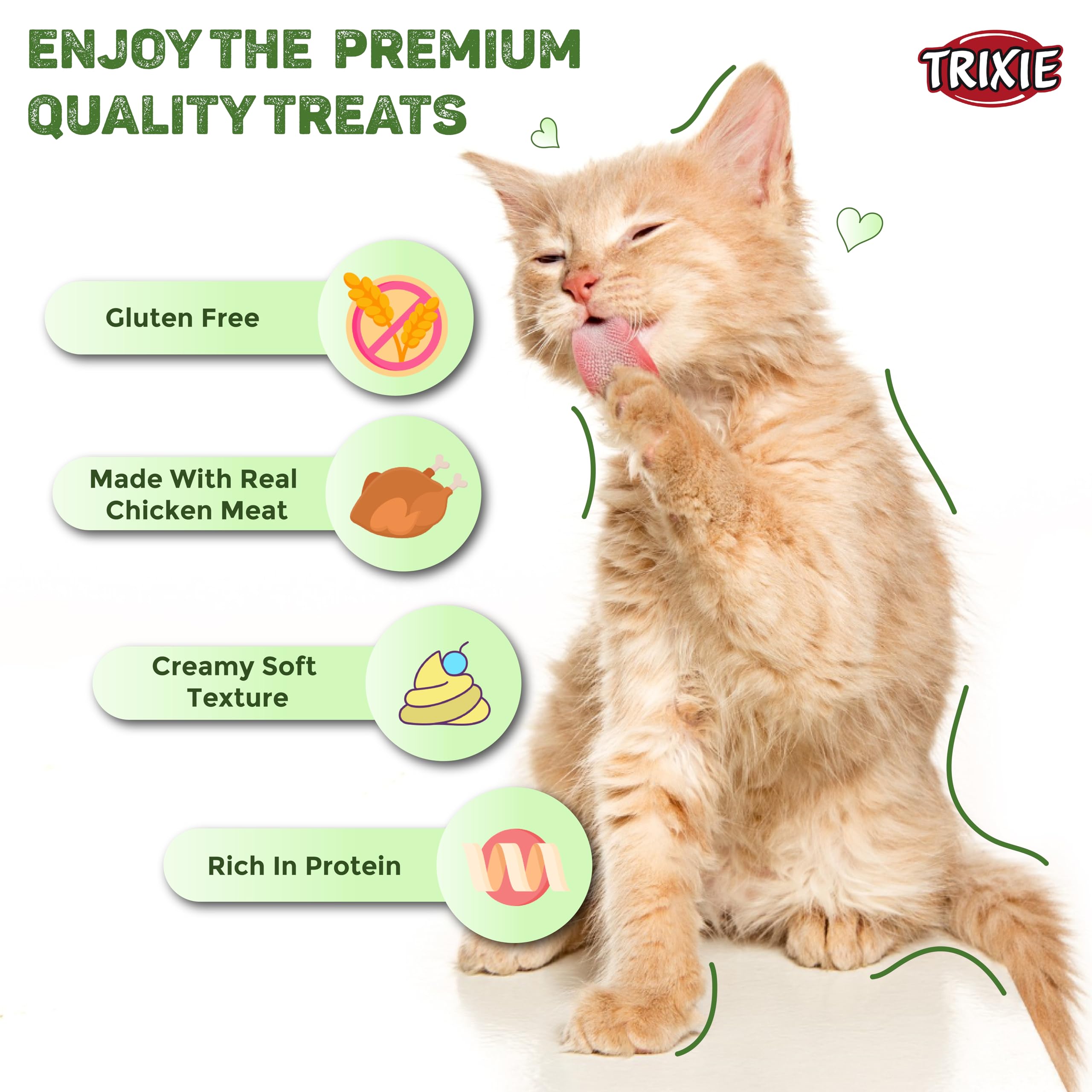 Combo of Trixie Chicken Flavor Creamy Snacks for Cat & Kittens (5 Tubes × 14 g) and Savic Hop in Modern Cat Litter Tray, Anthracite - 23 x 15 x 15 inch - Suitable for All Cat Breeds 1