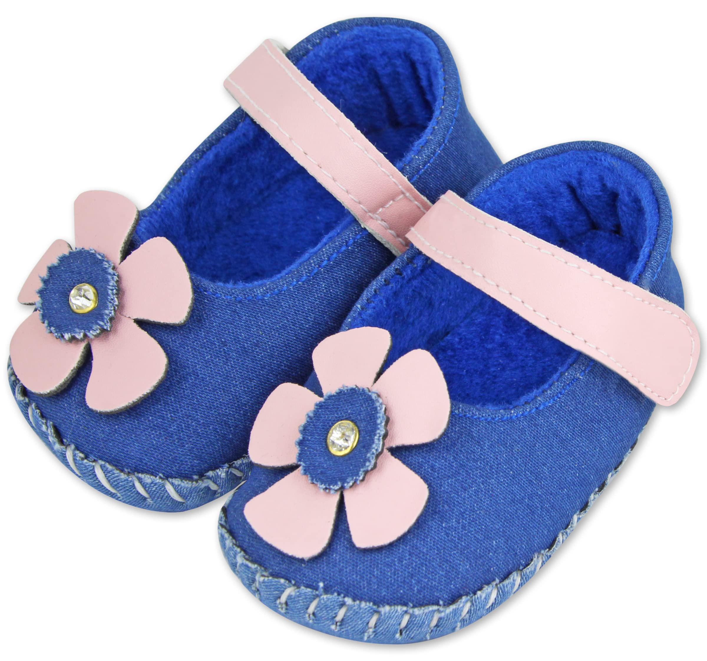 Neska Moda 6 To 12 Months Baby Girls Synthetic Leather/Rexine Floral Baby Sandal Booties (Baby Pink,Dark Blue)-BT1193 (B09WY73KJ4) Amazon Price History, Amazon Price Tracker