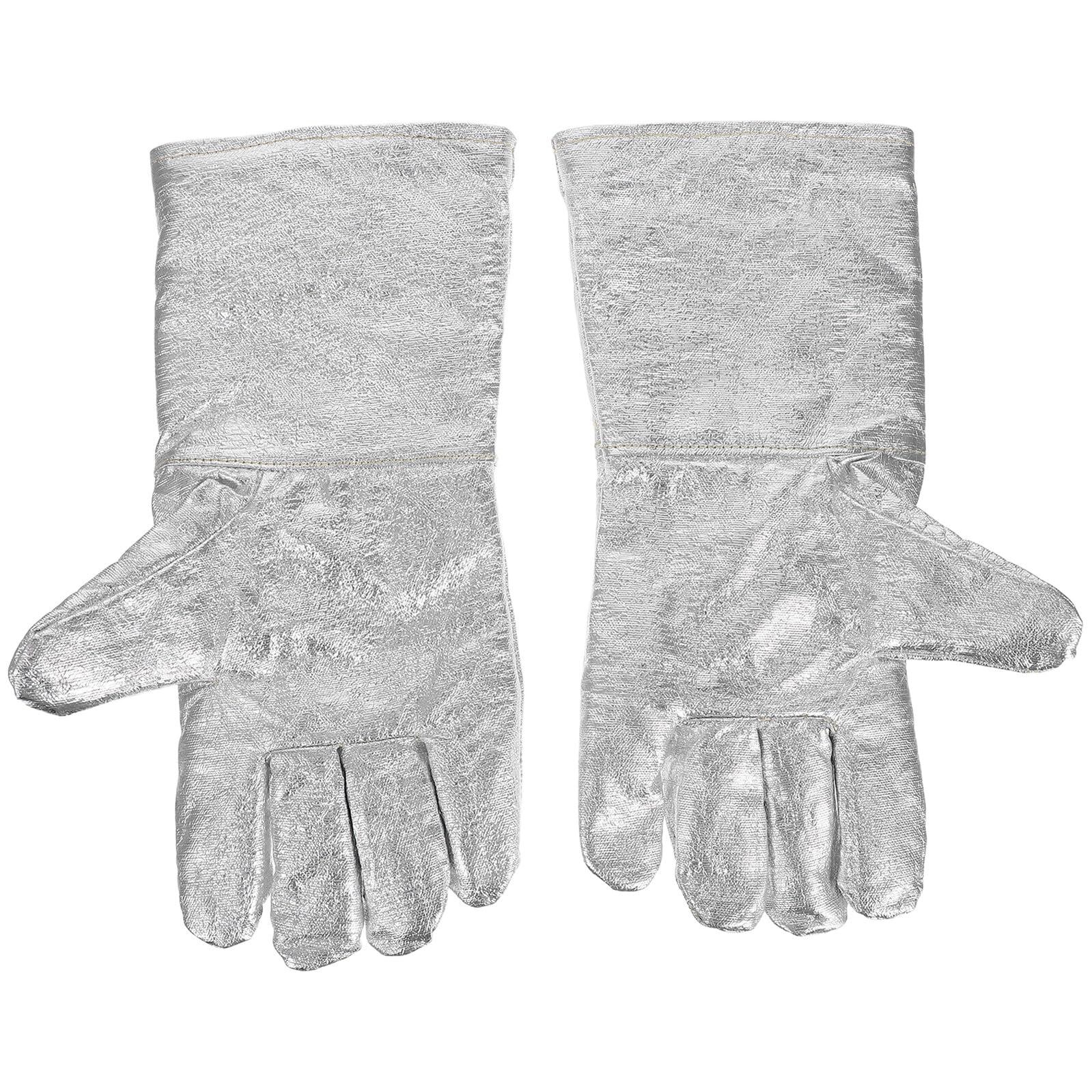 VALICLUD Guantes de Soldadura Aislantes de Aluminio Resistentes al Calor Guantes de Trabajo Industriales para Altas Temperaturas Protección Térmica para Fundición Hornos y Jardinería 1