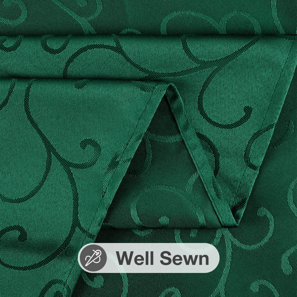 Manteles Mesa Rectangular, 130x220cm Verde Mantel Antimanchas, Mantel de Jacquard de Poliéster, Lavable en la Lavadora, Adecuado para la Decoración Interior de Cocinas y Restaurantes