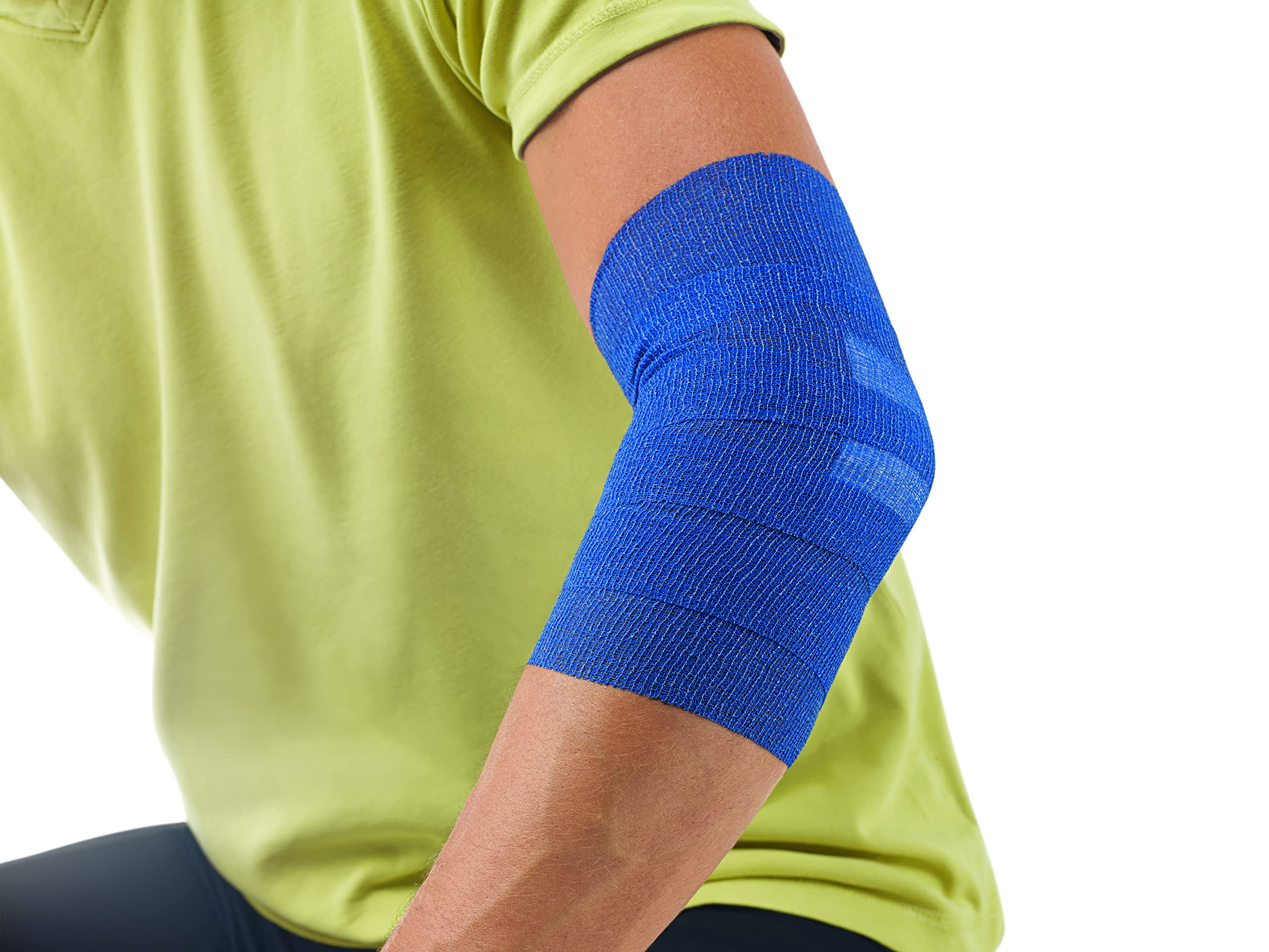 Peha-haft: Venda Elástica Autoadhesiva para la Sujeción de Compresas y Gasas, así como para la Estabilización de Músculos y Articulaciones; Azul; 4mx8cm