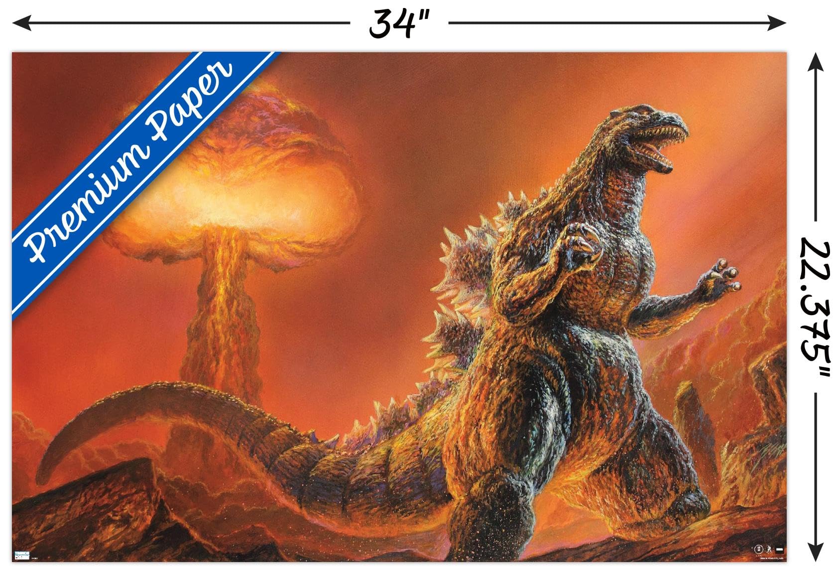 Amazon.com: Godzilla: Comic - Nuclear Wall Poster, 34L