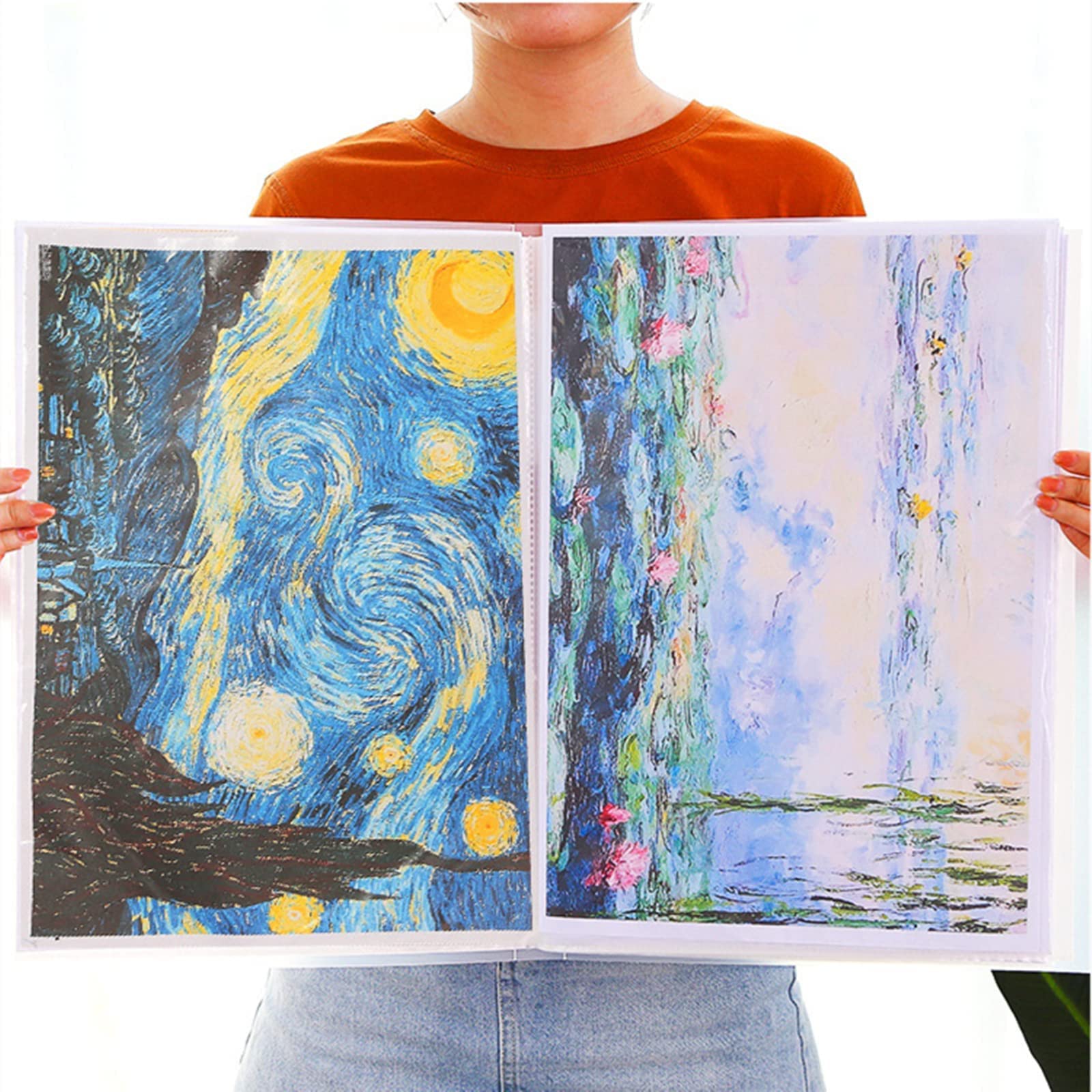 A3 30 Pas Sto Libro per Diamond Painting Trasparente Sves Protezioni in Plastica Arte Portfolio Artwork Relazione Fogli Raccoglitore Lettera
