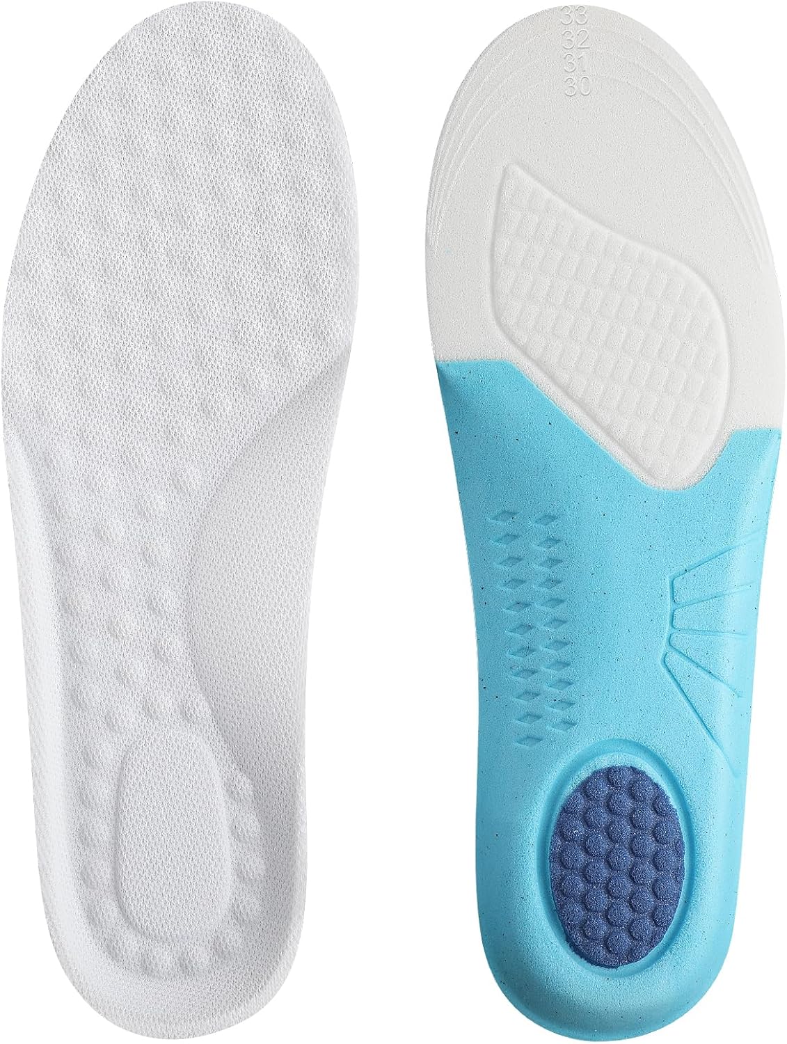 WLLHYF Kids Memory Foam Insoles Cropable Sport Shoe Inserts Arch