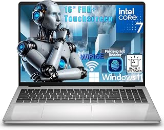 Dell 16 Laptop: Intel Core 7 150U, 32GB DDR5 RAM, 1TB SSD, 16" FHD+ Touchscreen, WiFi 6E, Backlit KB - Win 11