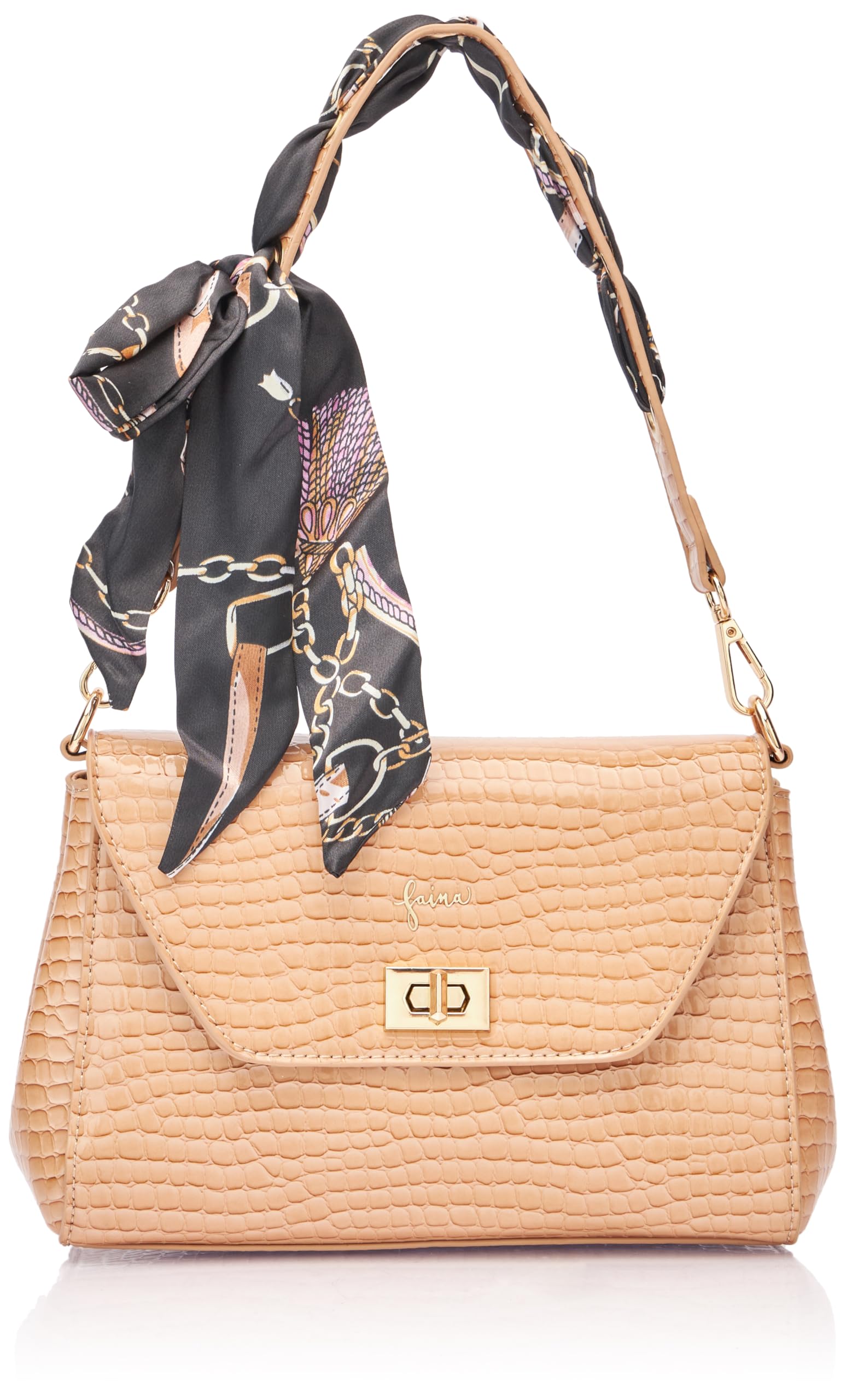 SIDONA Women's Shoulder Bag, Dark Beige, One Size