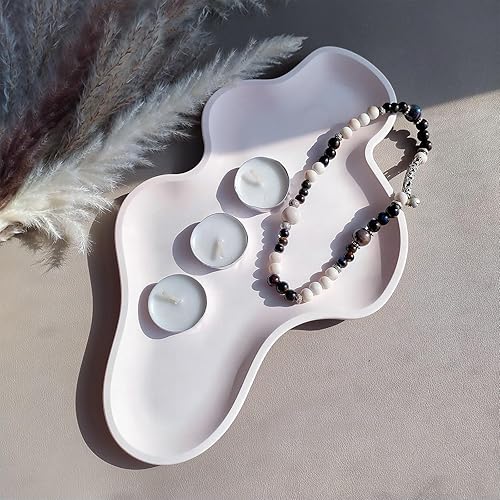 Miniatura 6 de Wehous Moldes de hormigón de resina irregular, bandeja en forma de nube, molde de silicona, contenedor de almacenamiento creativo, baratija, plato