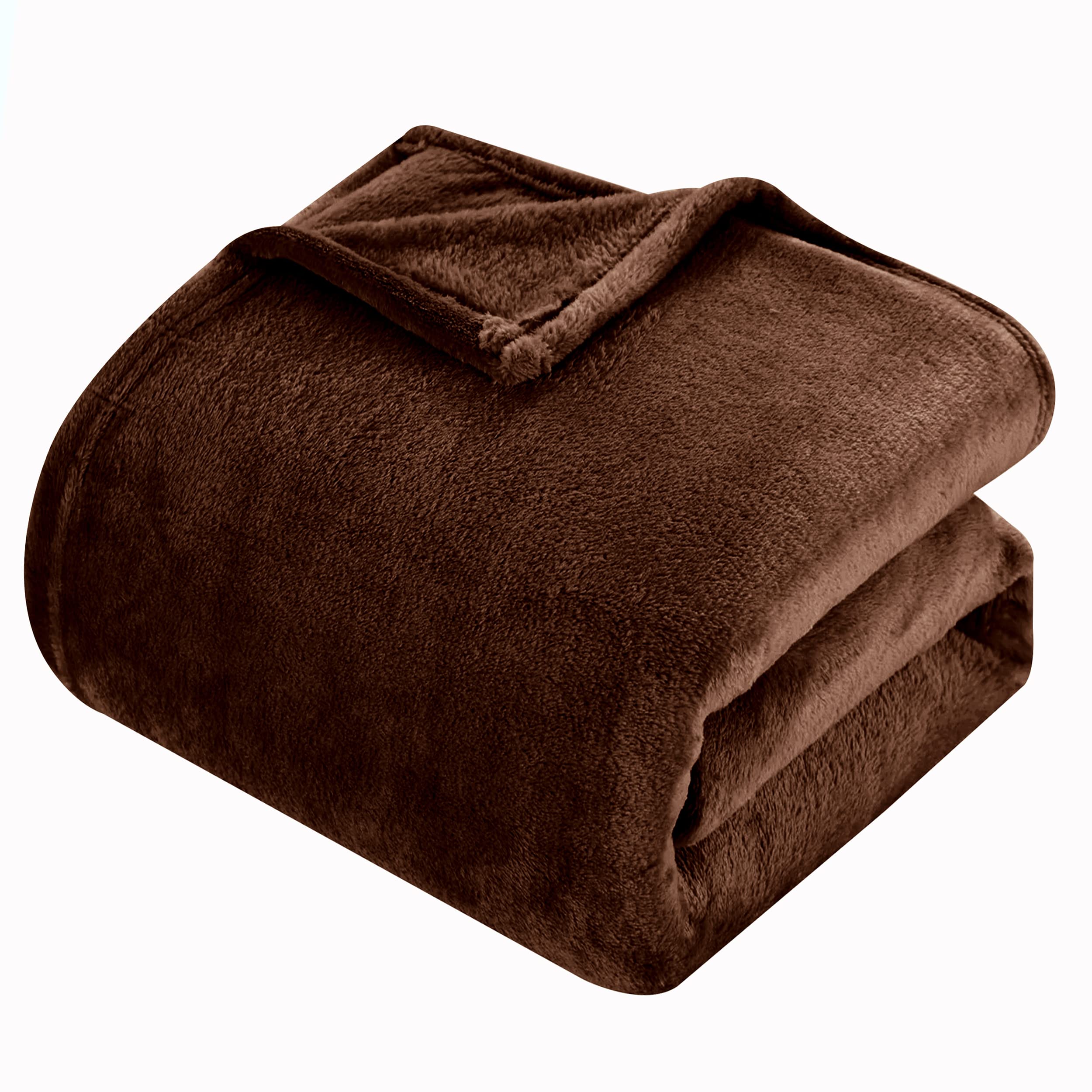 AMEHA Fleece Blanket - Super Soft Fuzzy Throw Blanket for Sofa and Couch - Luxury 400 GSM Microfiber Fluffy Bed Blankets and Throws, Coffee, 150x200 cm
