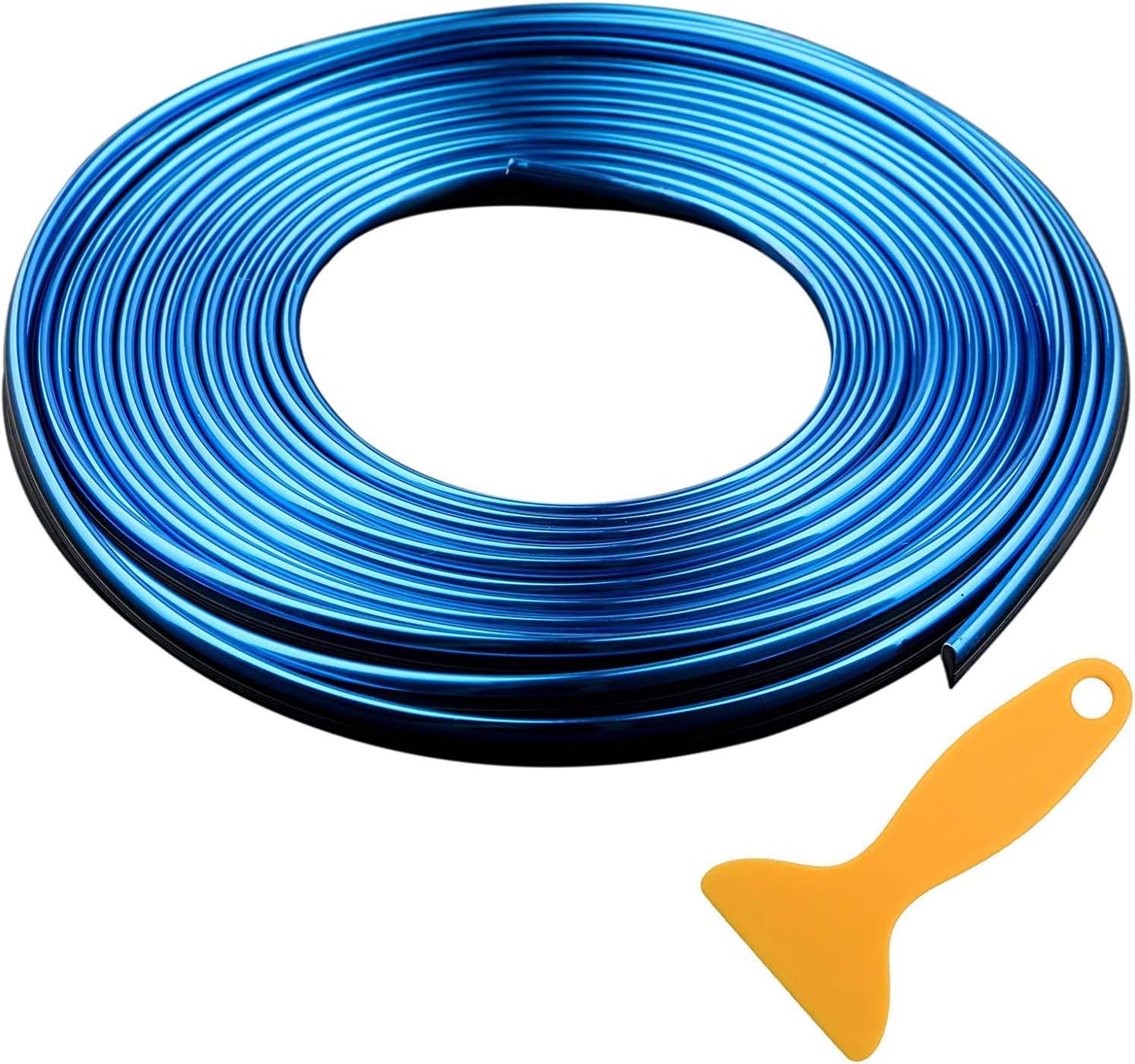 SEMAPHORE Car Interior Moulding Trim,3D DIY 5 Meter Flexible Interior Exterior Decoration Moulding Trims Strips line Stickers Blue for Daewoo Cielo