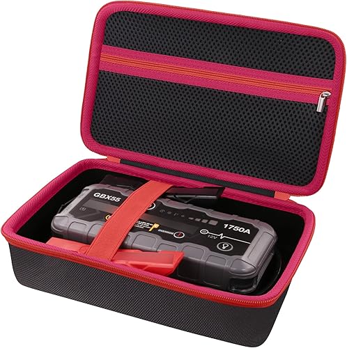 Miniatura 2 de Funda de almacenamiento de protección compatible con NOCO Boost X GBX55 UltraSafe Jump Starter Paquete de refuerzo de batería de litio y accesorios