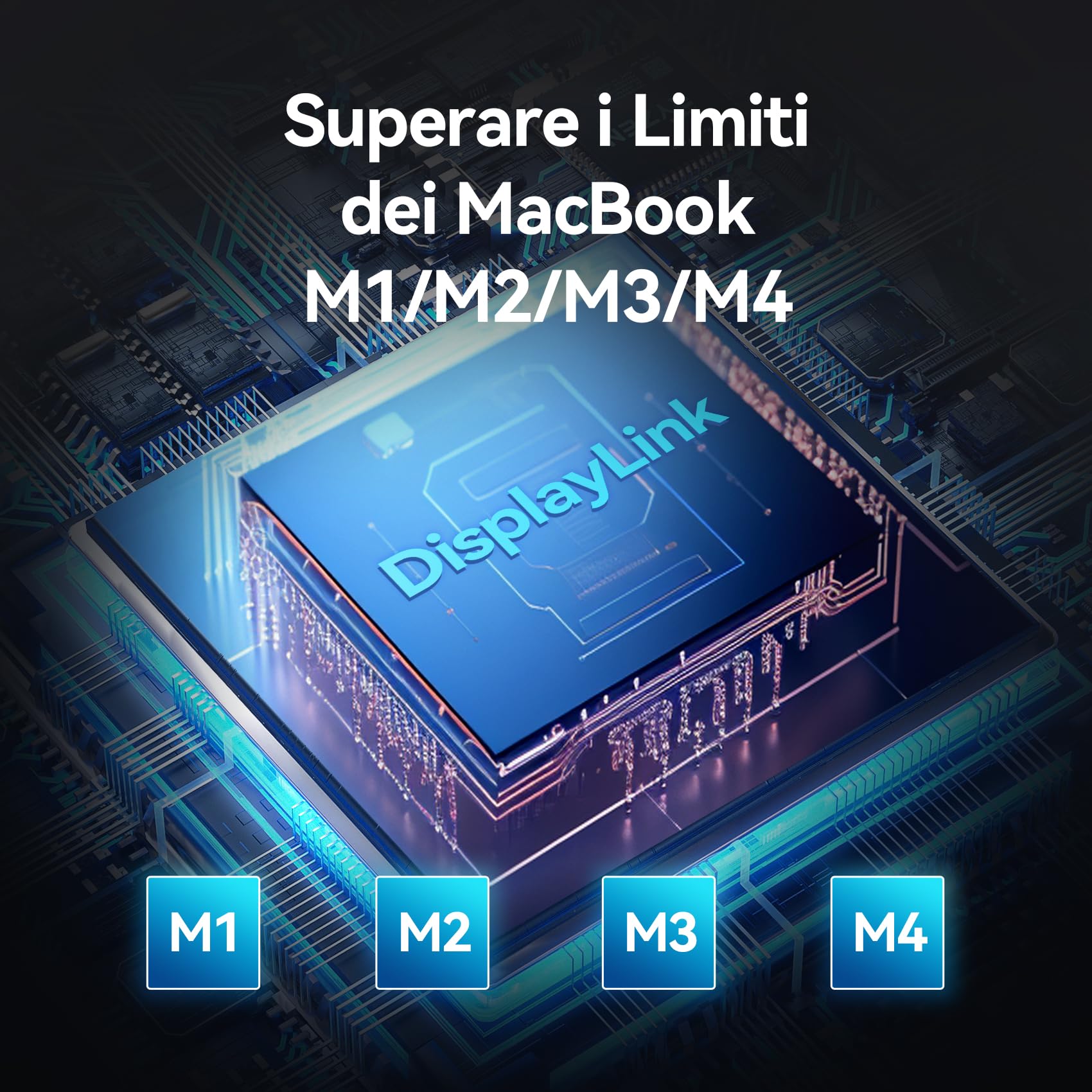 VENTION Docking Station DisplayLink per MacBook M1/M2/M3/M4, Docking Station USB C 11 in 1 con Doppio Monitor 4K@60Hz,Stazione per portatile con USB A/C 10Gbps,HDMI,DP,PD 100W,SD/TF