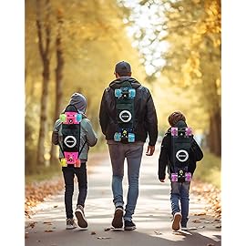 Deleven 22 Skateboard with Bright LED Wheels, Carry Bag, Skate Tool, ABEC 7 Bearings - for Kids Beginners Adults