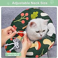 Vista 3 de Cat Cone Collar Soft Cat Cone Adjustable Cat Cones to Stop Licking Cute Cat Recovery Collar Waterproof Cone for Cat After Surgery with Drawstring