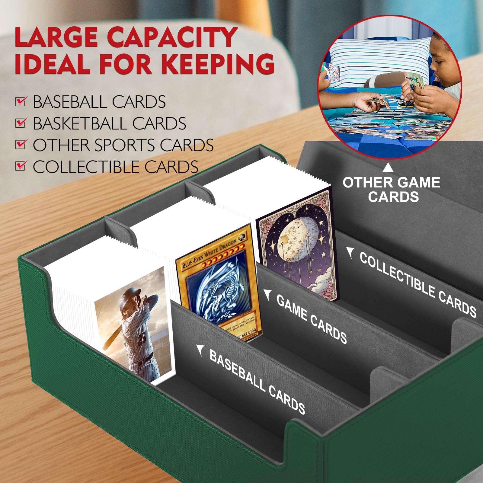 MTG デッキケース Amazon.co.jp: AFIING Mtgデッキボックス 指揮官ディスプレイ