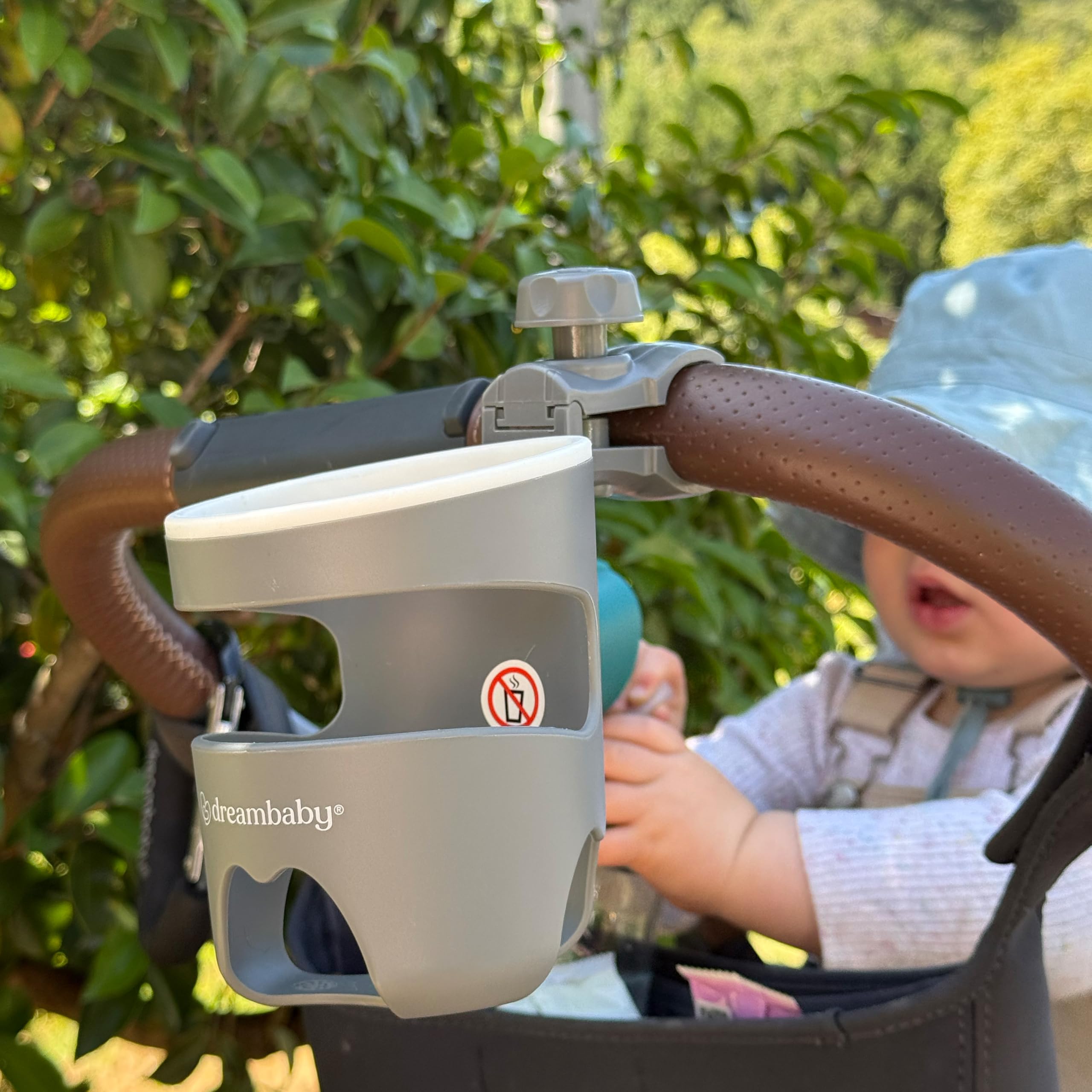 Dreambaby Strollerbuddy Drink Cup Holder, Grey/White - Image 3