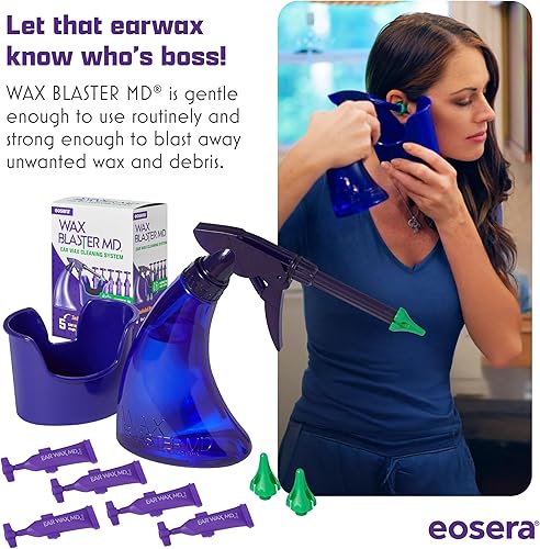 Miniatura 5 de eosera Wax Blaster MD- Sistema de limpieza de cera de 5 unidades de un solo uso VIales  Riego suave del oído para limpieza de rutina  Resultados