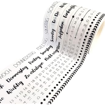 Papierdrachen 9 washi tapes for your bullet journal hand lettering weekly plan and days simply stick on to do tasks shopping list ideal for beginners and professionals.