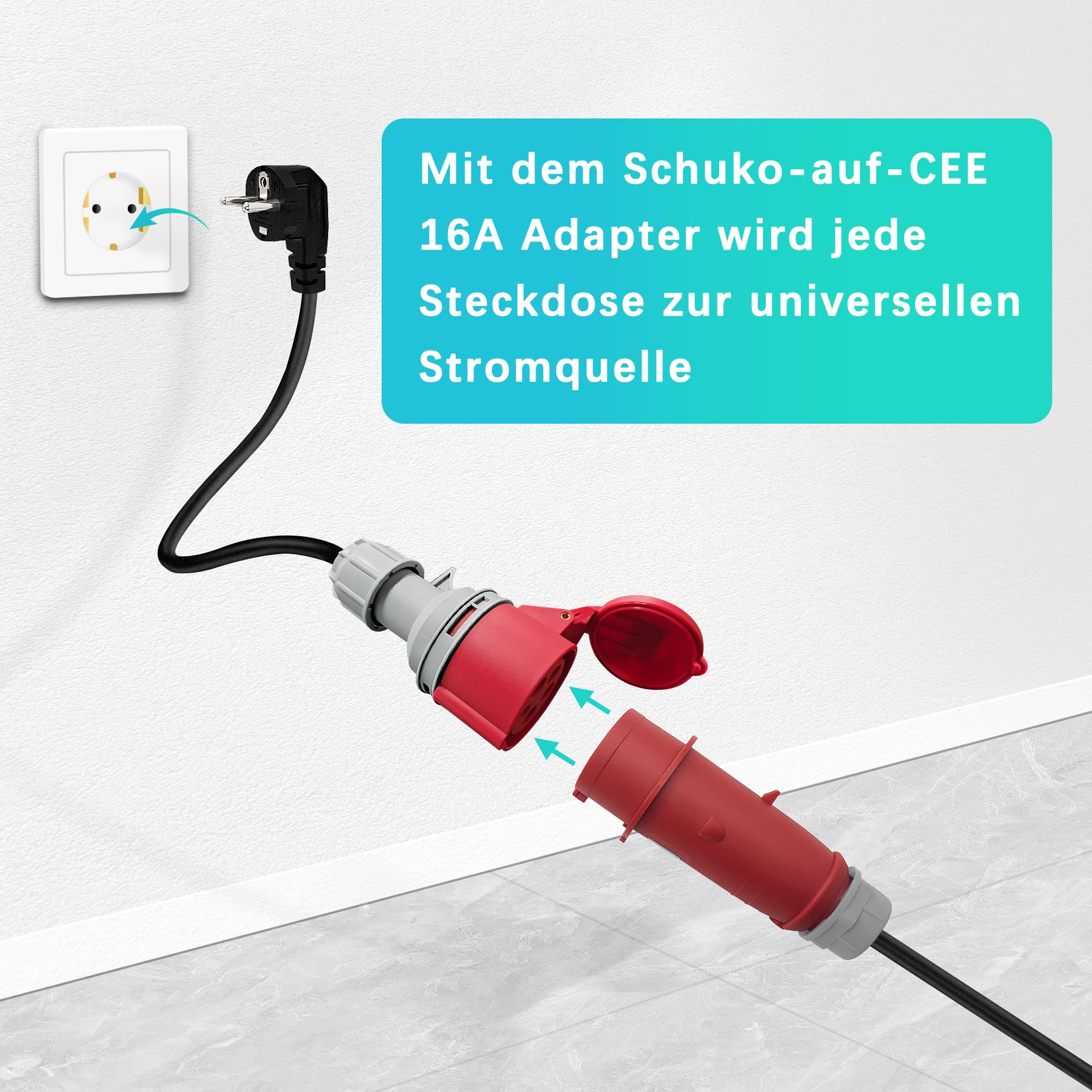 BETUMODA Typ 2 Ladekabel 11kW 7m - 3-Phasig Für Elektroauto Tesla VW Audi