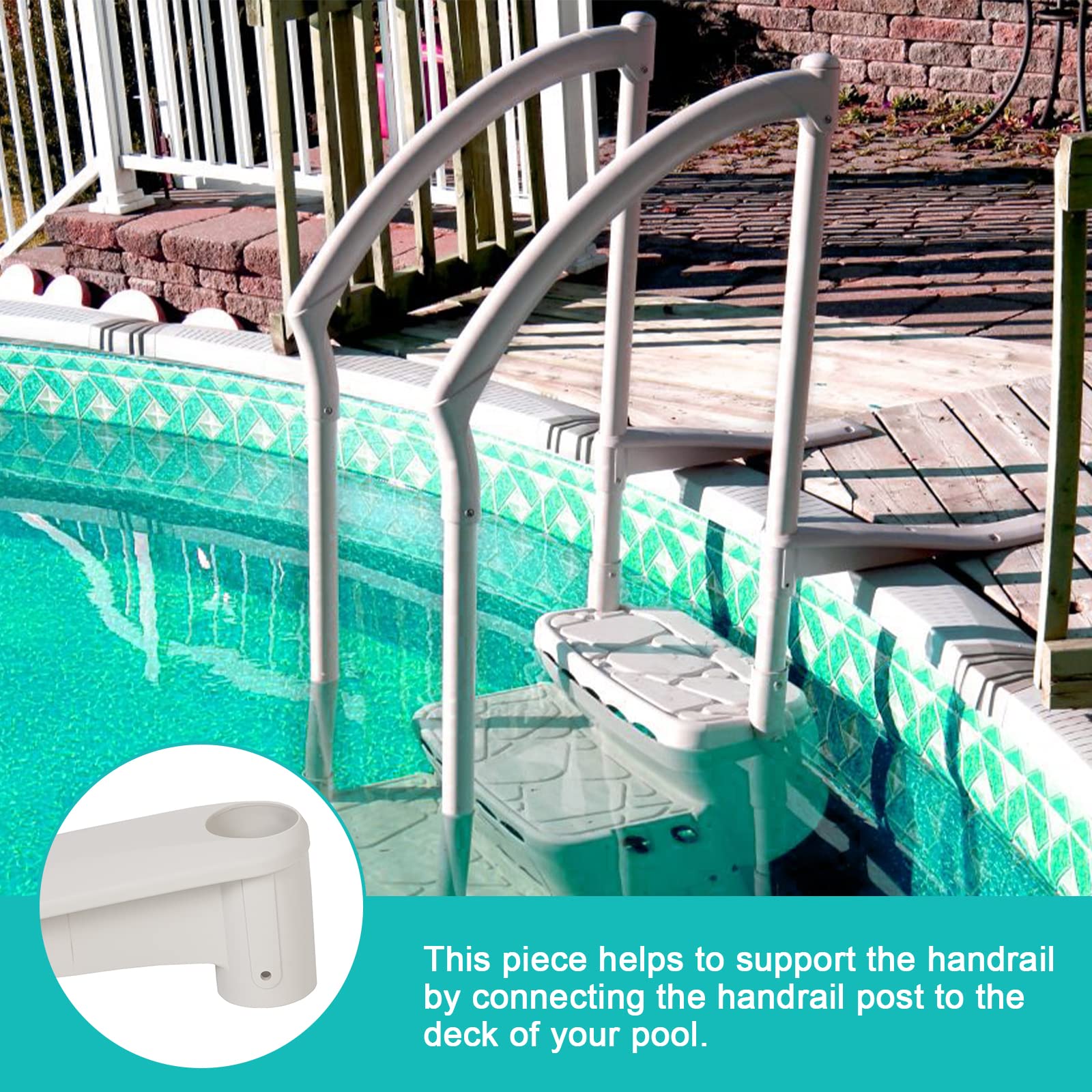 Pool Ladder Above Ground Deck Support 160-0001PG For Above Ground Pool ...