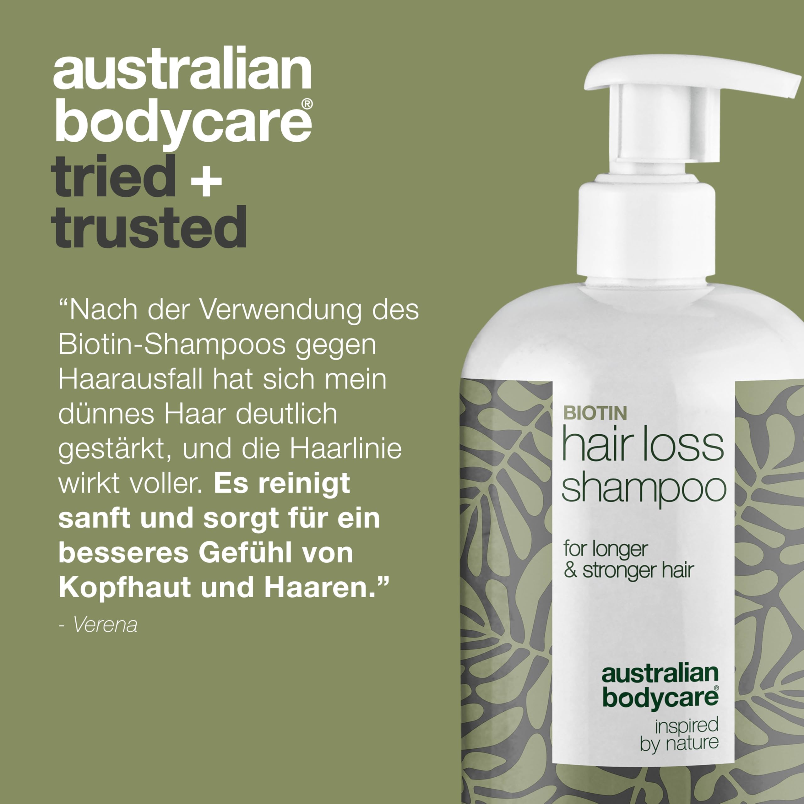 Australian Bodycare Haarausfall-Shampoo, 500 ml, ideal für alle, die unter Haarausfall leiden oder sehr feines, dünnes Haar haben, stimuliert das Haarwachstum, ideal für langsam wachsendes Haar, mit