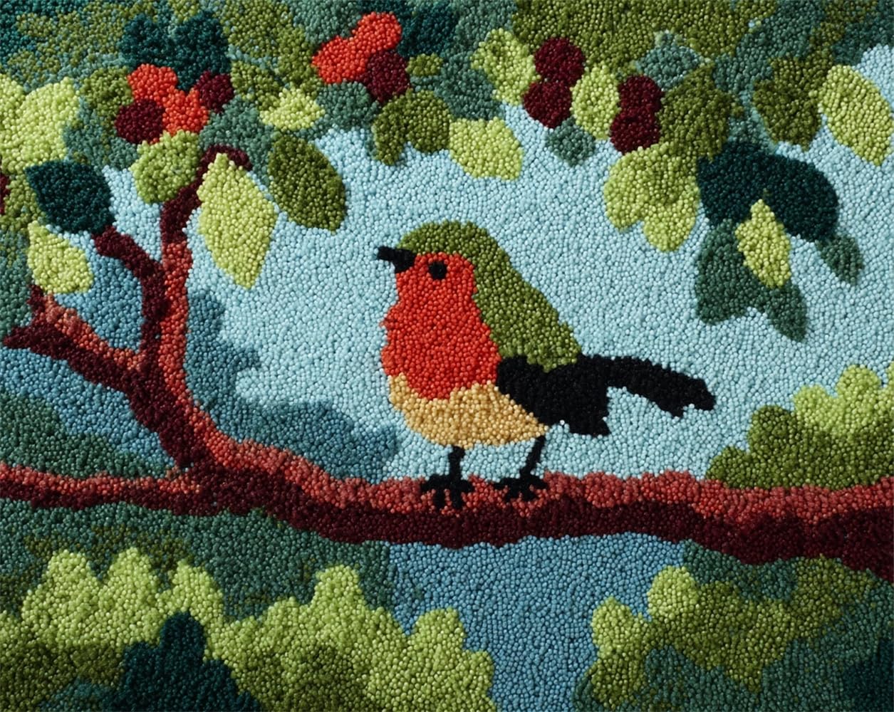 FWRTYCB Latch Hook Rug Kit Robin