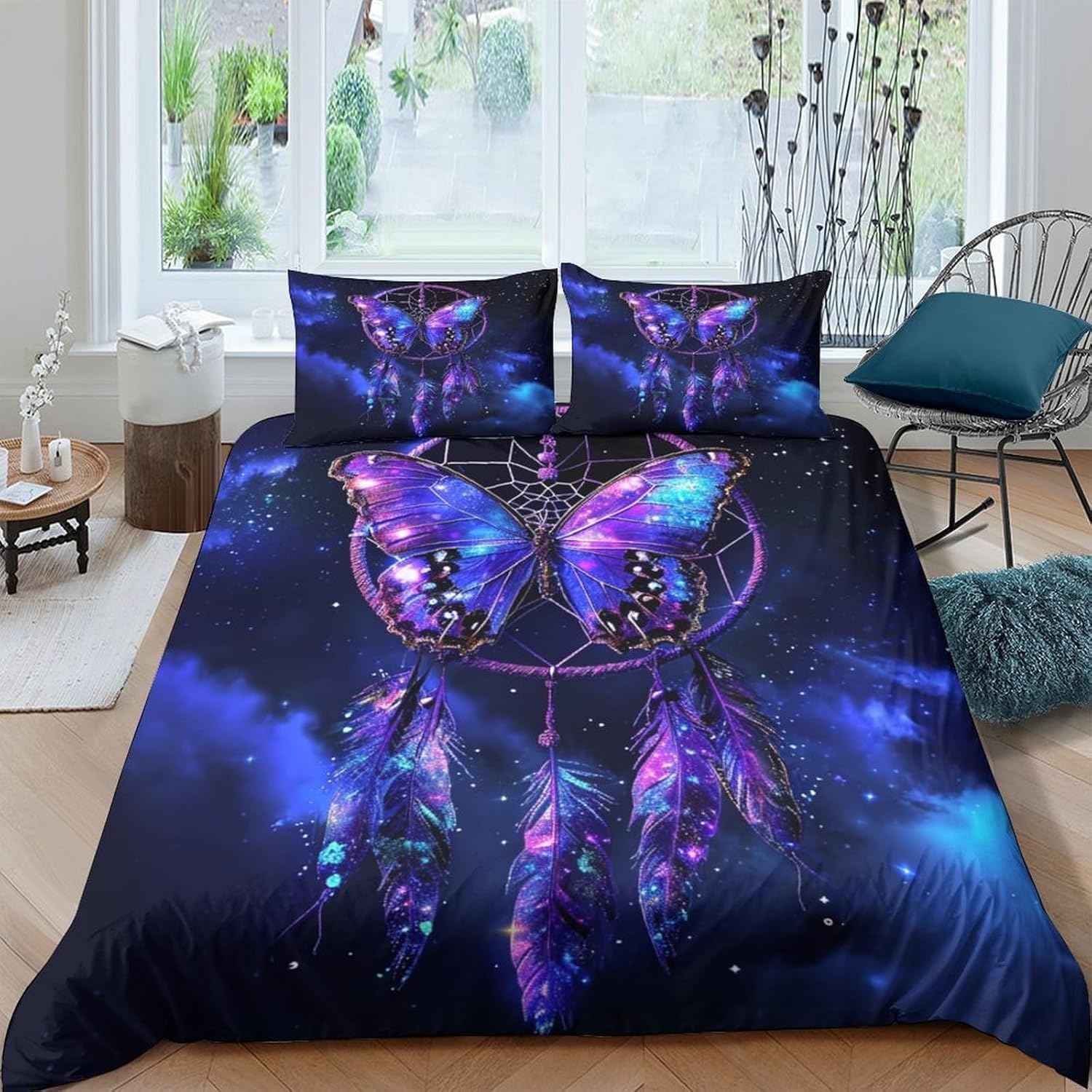 Parure de lit filet à rêves pour des nuits douces sous une décoration papillons
