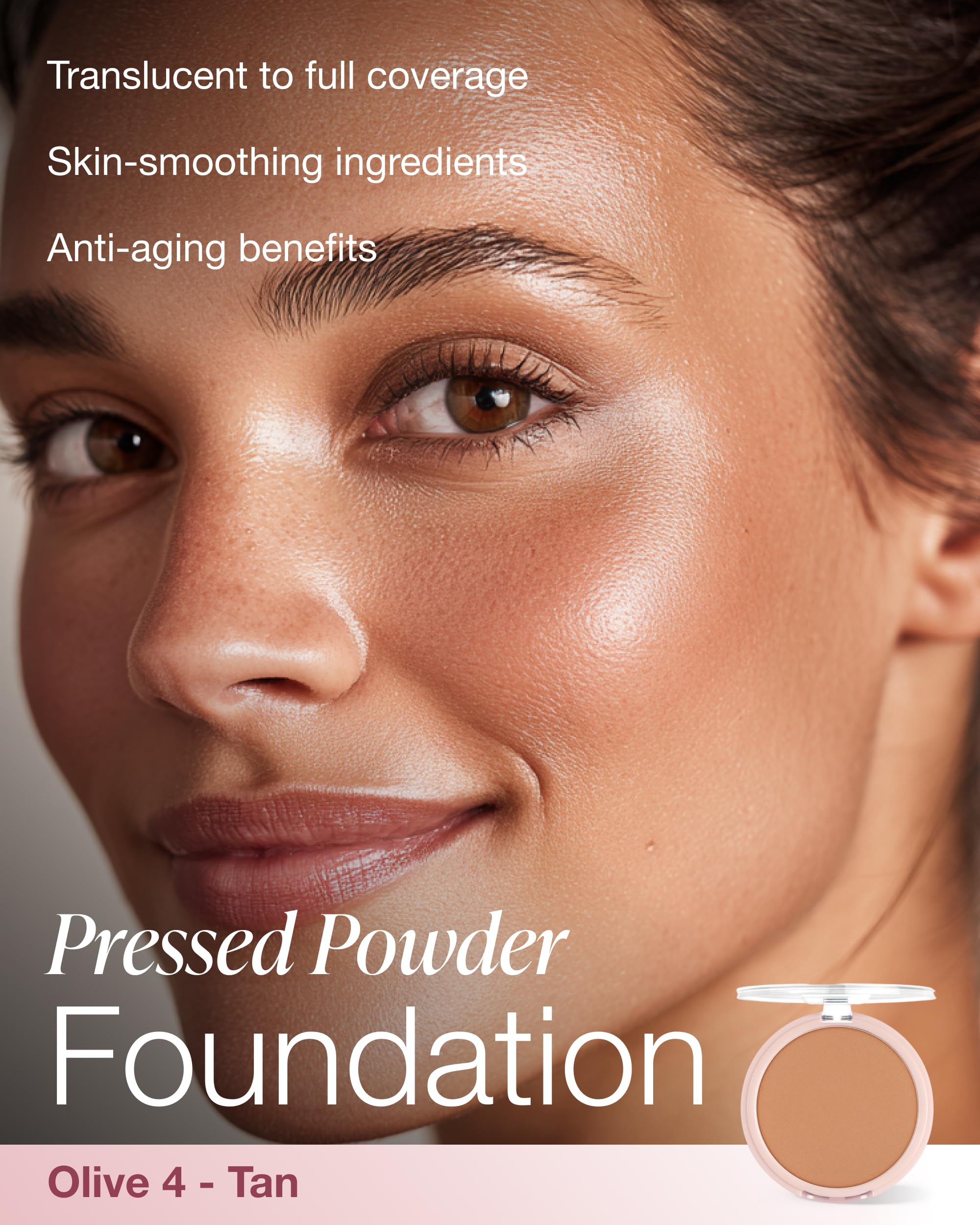 Mineral Fusion Pressed Powder Foundation, Olive 4, 0.32 Ounce by Mineral Fusion