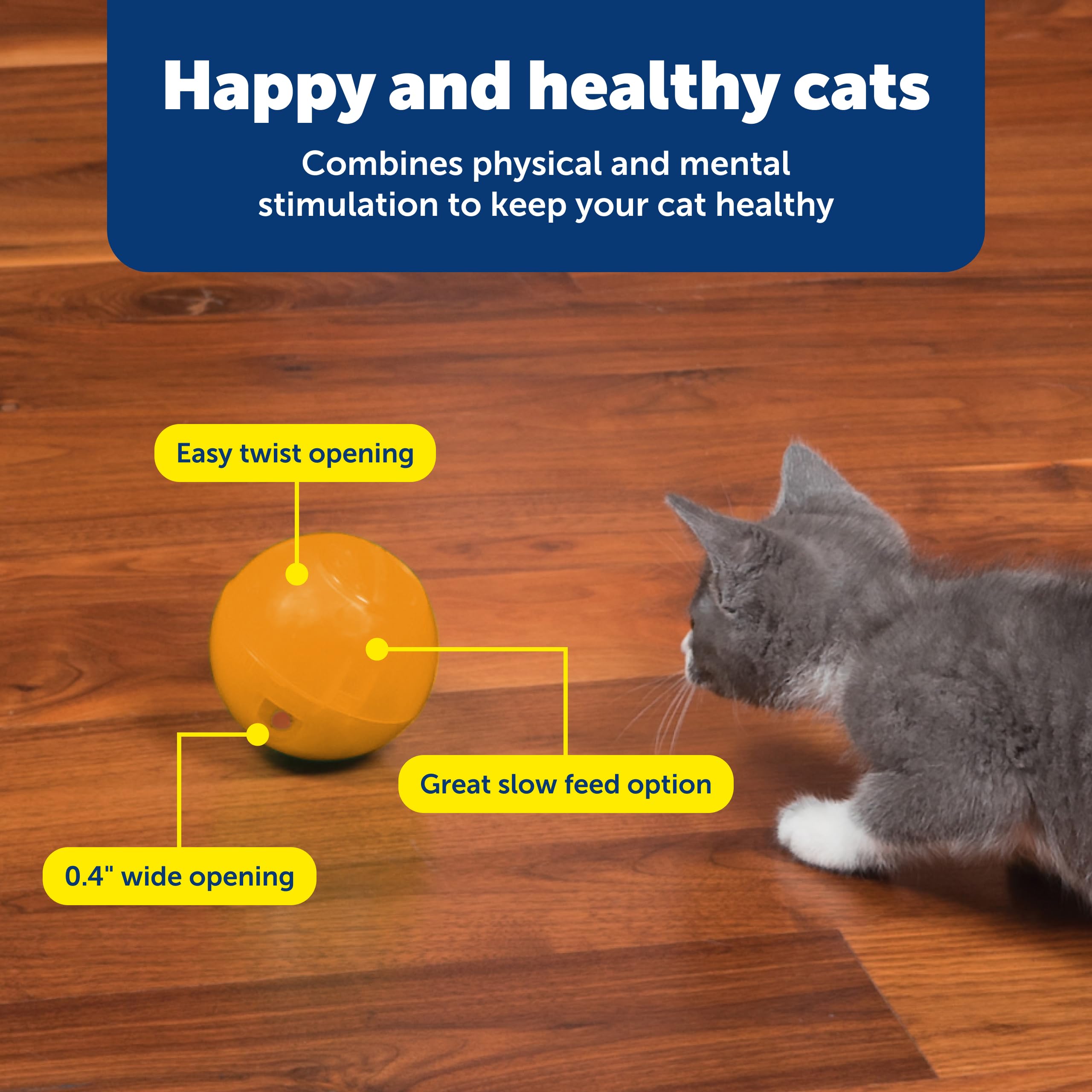 Jouet Distributeur Croquettes Chat/chien Homshsjhkis - Slow Feeder Anti-glouton En ABS, Réglable, Stimulation Intellectuelle