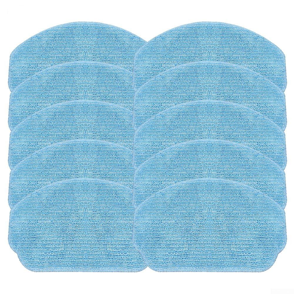 HEIBTENY 4/10 Piece Wipes Accessory Set for MAMNV BR150/BR151, for ZCWA, for Onson, for GTTVO, for MANVINS G20 Robot Vacuum Cleaner Microfibre Wiping Cloth Replacement Parts (Pack of 10)