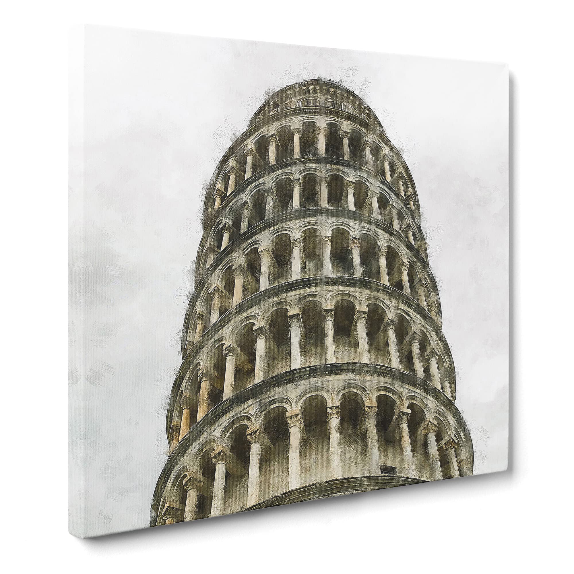 Leaning Tower Of Pisa Vol.1 Canvas Print, Mixed, 35L x 35W cm
