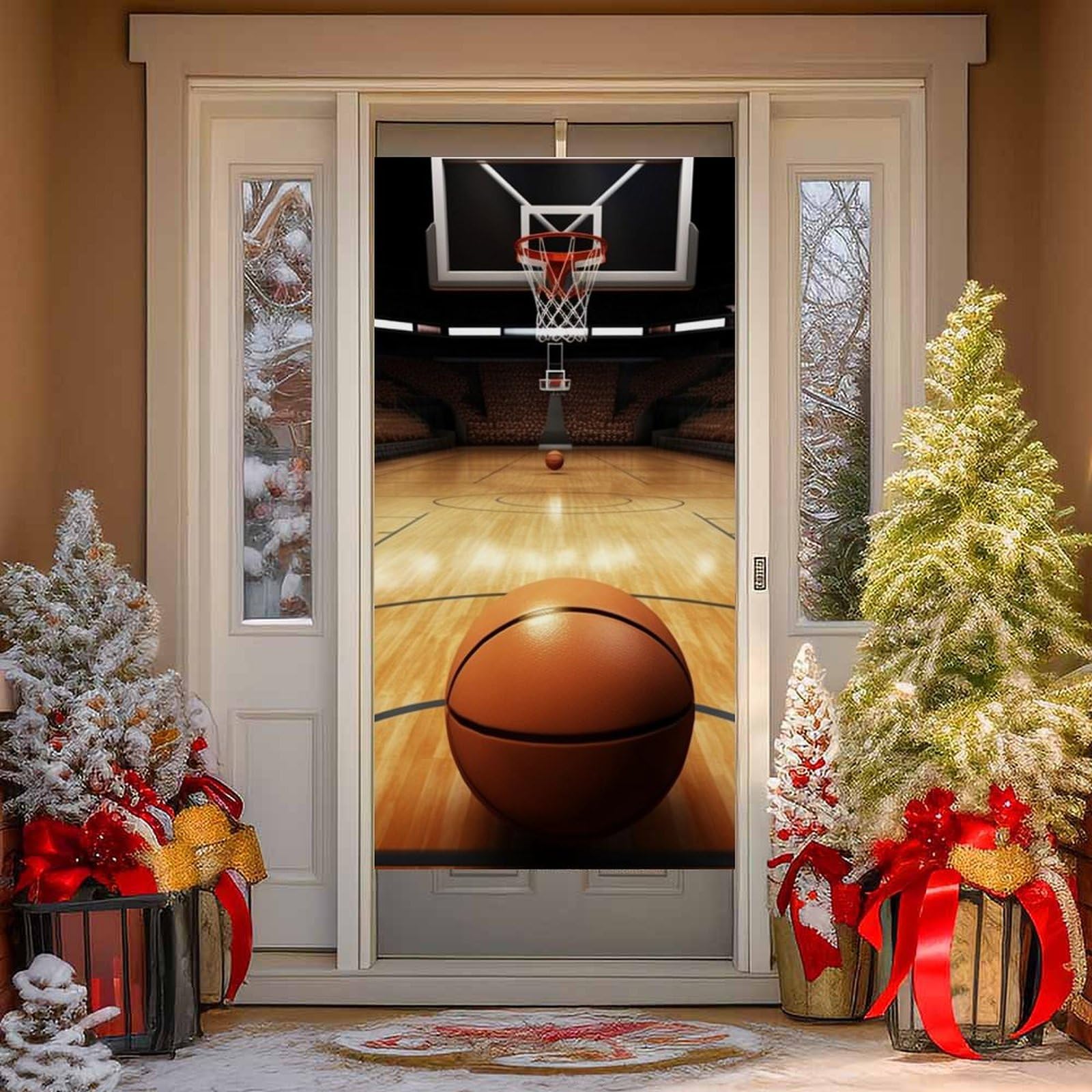 NTVOWPZO Basketball Door Curtains for Doorway Privacy Dividers Door Banner Blackout Curtains Fabric Door Window Curtain for Home Bedroom Kitchen Decor 35.4x70.9 in Decorative Banner