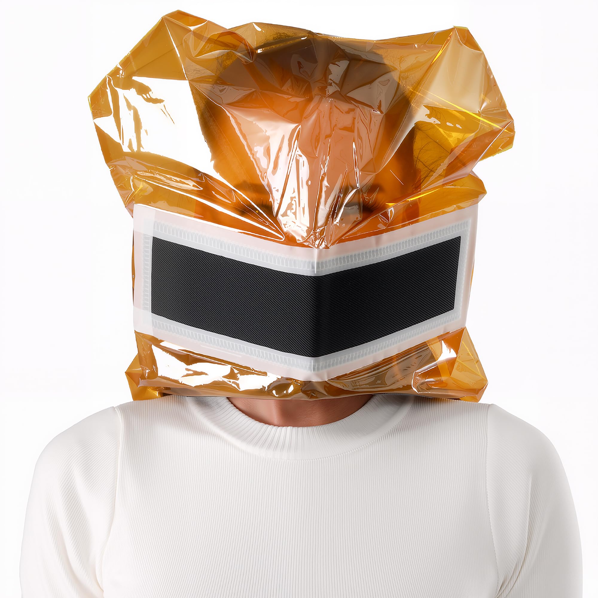 ougist Fire Escape Smoke Hood 1 Pack, Full Face Emergency Smoke Mask, Quick Pull-On Design