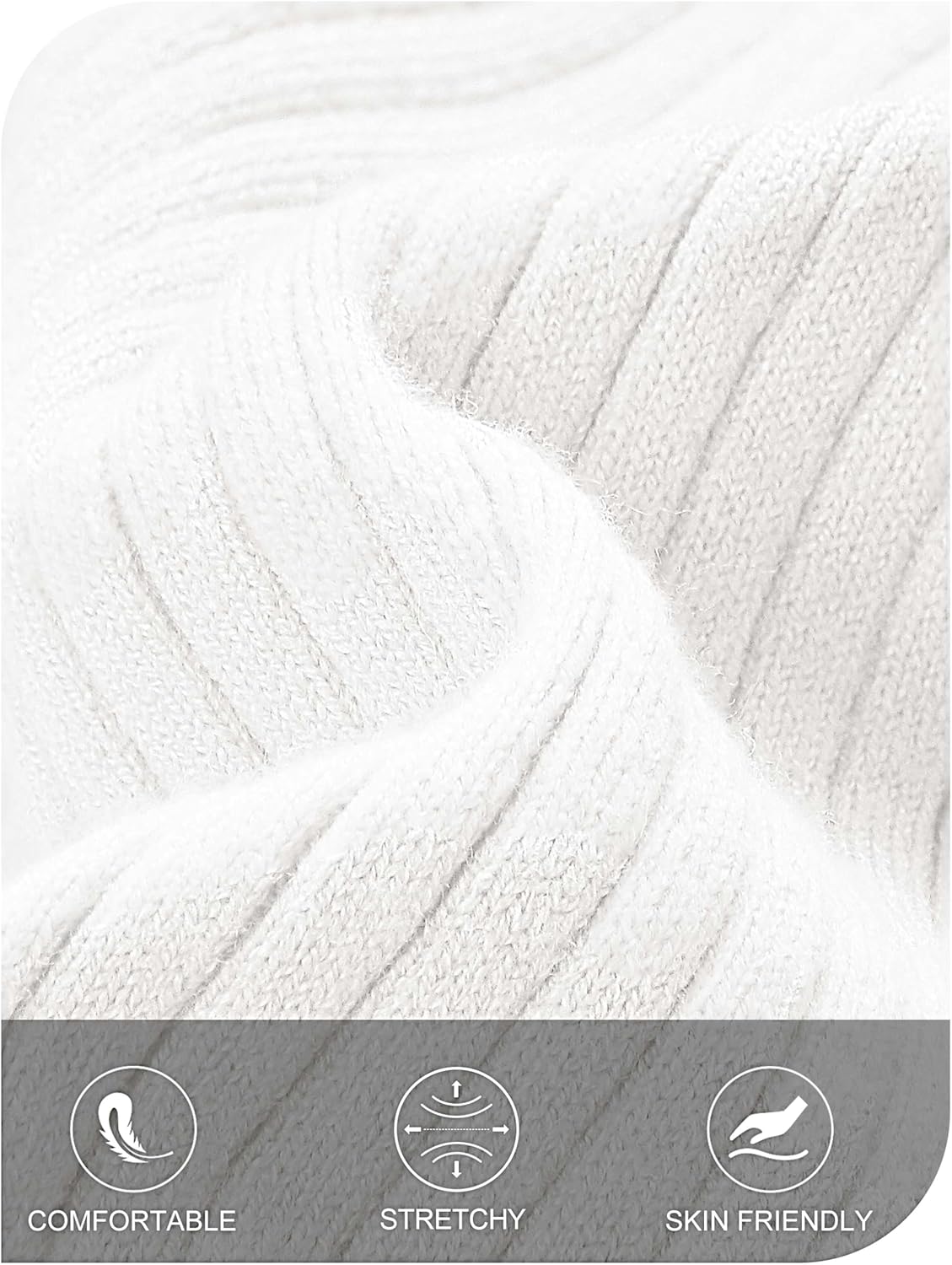 MEROKEETY Women's 2025 Long Sleeve Mini Sweater Dress Crewneck Ribbed Knit A Line Pleated Swing Short Dresses - Image 5