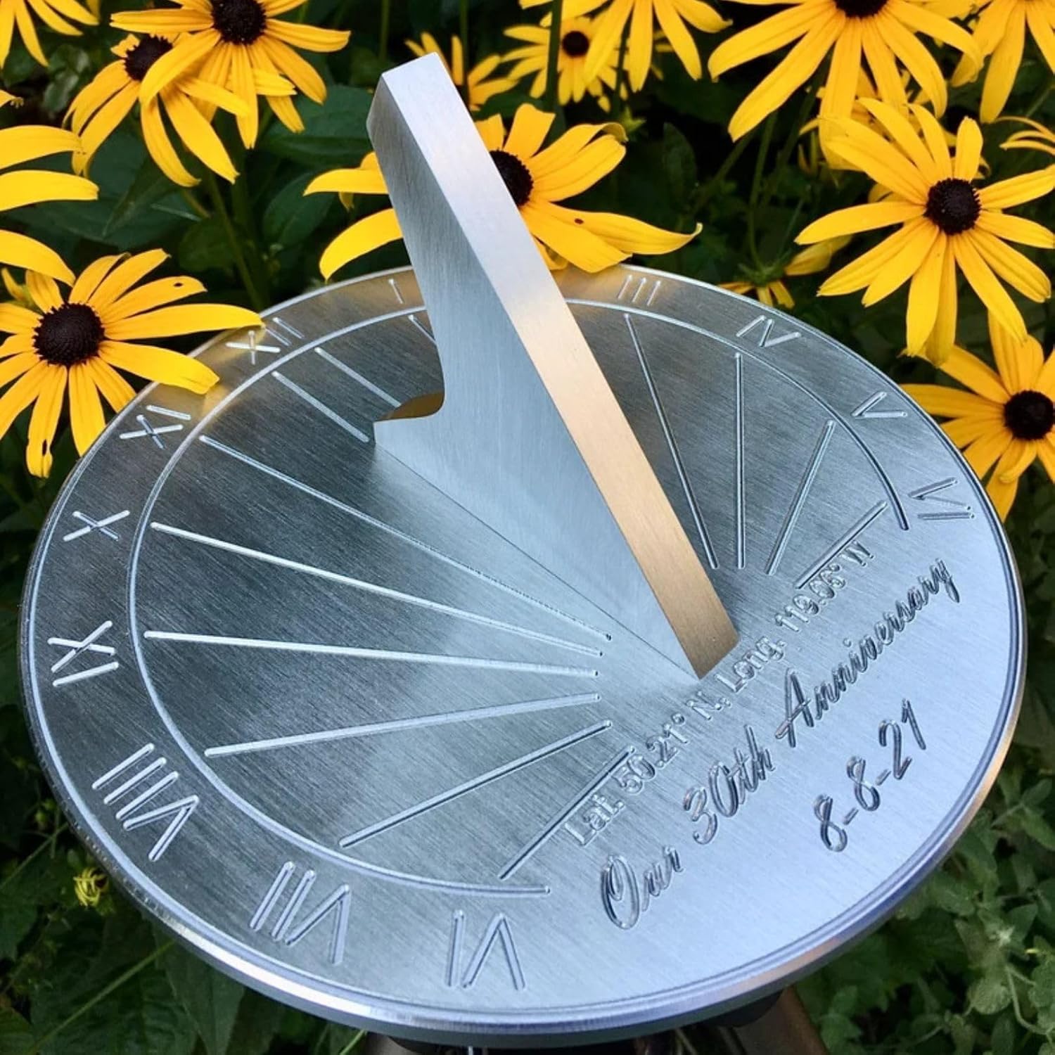 30th Wedding Anniversary Gifts Sundial - Custom Engraved And Calibrated 30th Anniversary Gifts For Husband and Wife - 30 Years Wedding Anniversary Gifts - 30 years anniversary gifts (6 inch)