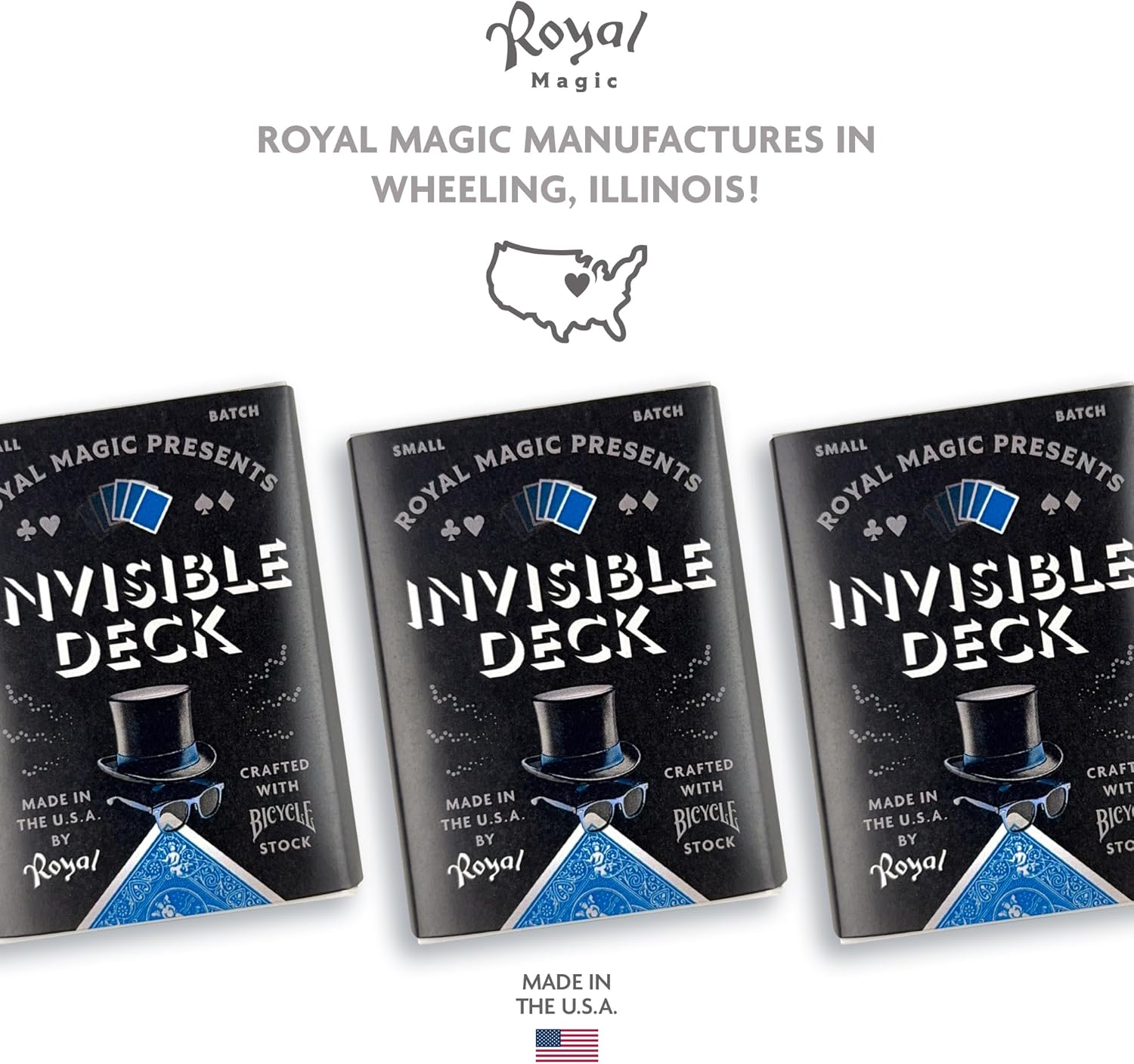 Playing Cards – Invisible Deck of Cards Trick Made with Authentic Bicycle Playing Cards, Magic Card Trick for Beginners & Pros, Includes Special Bicycle Cards & Instructions (Blue)
