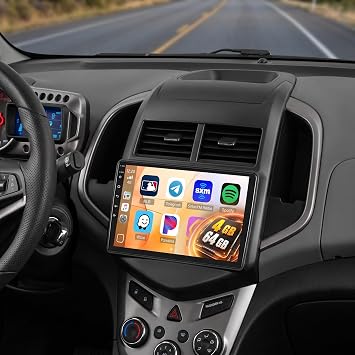 Inefala 4+64G Radio for Chevrolet Chevy Sonic/Aveo 2011-2016 Carplay Stereo | Android 15, 9" IPS Touchscreen, Wireless Android Auto, GPS, Bluetooth, EQ, 13UI, Free Backup Camera