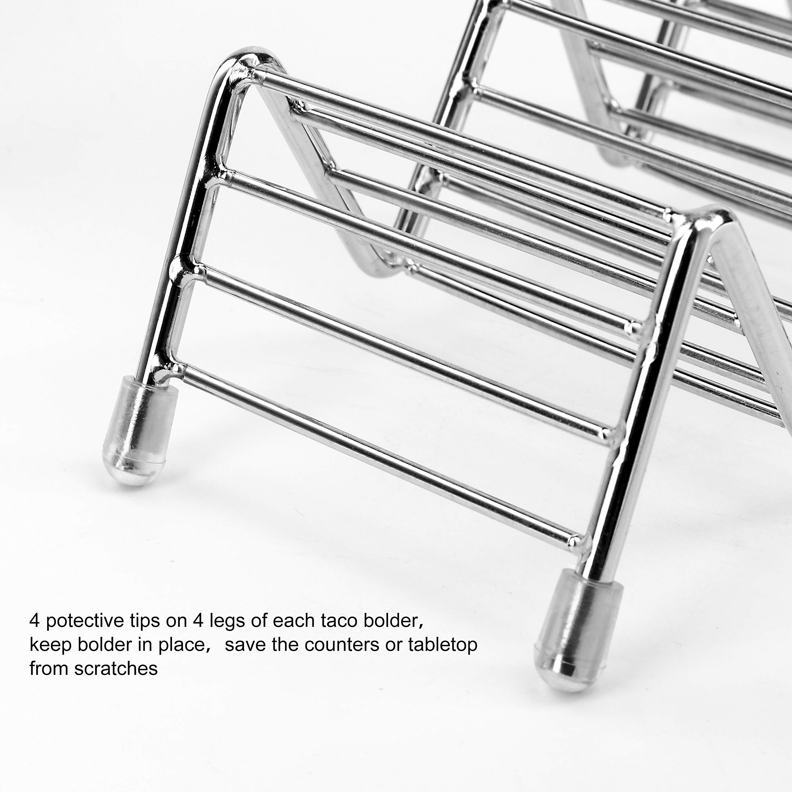 Supporti Per Taco In Acciaio Inox | 4 Tasche Per Casa E Cucina - 2 Pezzi - Foto 7