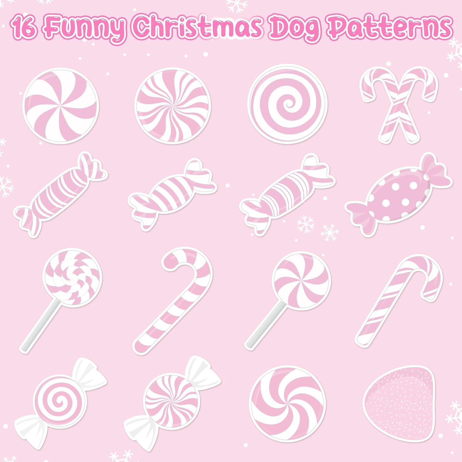 Christmas Pink Candy Cane Gumdrop Roll Stickers - 1000Pcs Xmas Pink Peppermint Self-Adhesive Decals for Kids, Christmas Joy Candy Theme Stickers for New Year Party Gifts Home Decor Birthday - Image 3