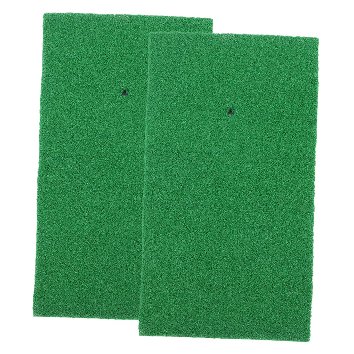 BRIGHTFUFU 2-Piece Golf Practice Mat Set Real Turf Surface for Indoor Golfing Portable Swing Mat for Beginners Pros