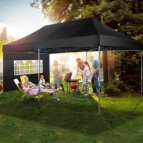 Miniatura 10 de Tooluck Tienda de campaña desplegable de 10 x 30 pulgadas con 8 paredes laterales, tienda de campaña resistente al agua, para bodas, fiestas,