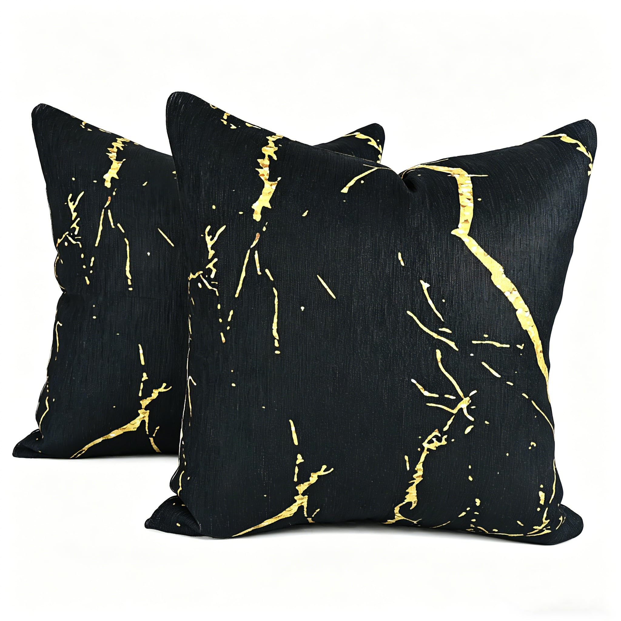 OYIMUA 2er Set Chenille Kissenbezug 40x40 Braun Kissenbezüge