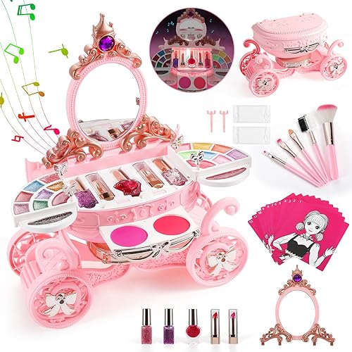 Kit de maquillaje para niños, juegos de maquillaje para niñas de 5 a 8 años, lavables y cosméticos, juego de maquillaje real, tocadores de disponible en Yaxa Guatemala