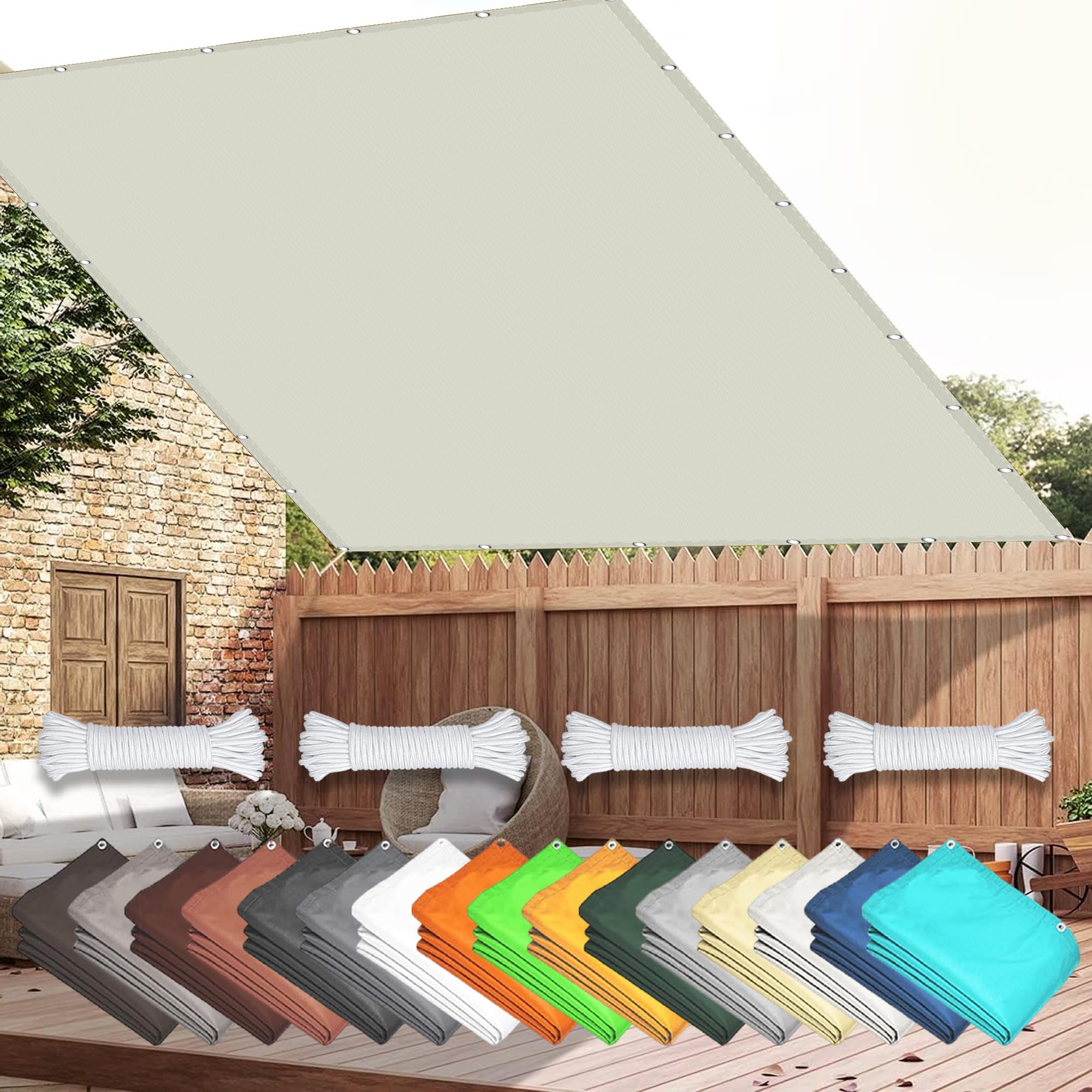 Amazon.co.jp: 日よけ クールシェード 6 x 6.5 m 紫外線カット 防水