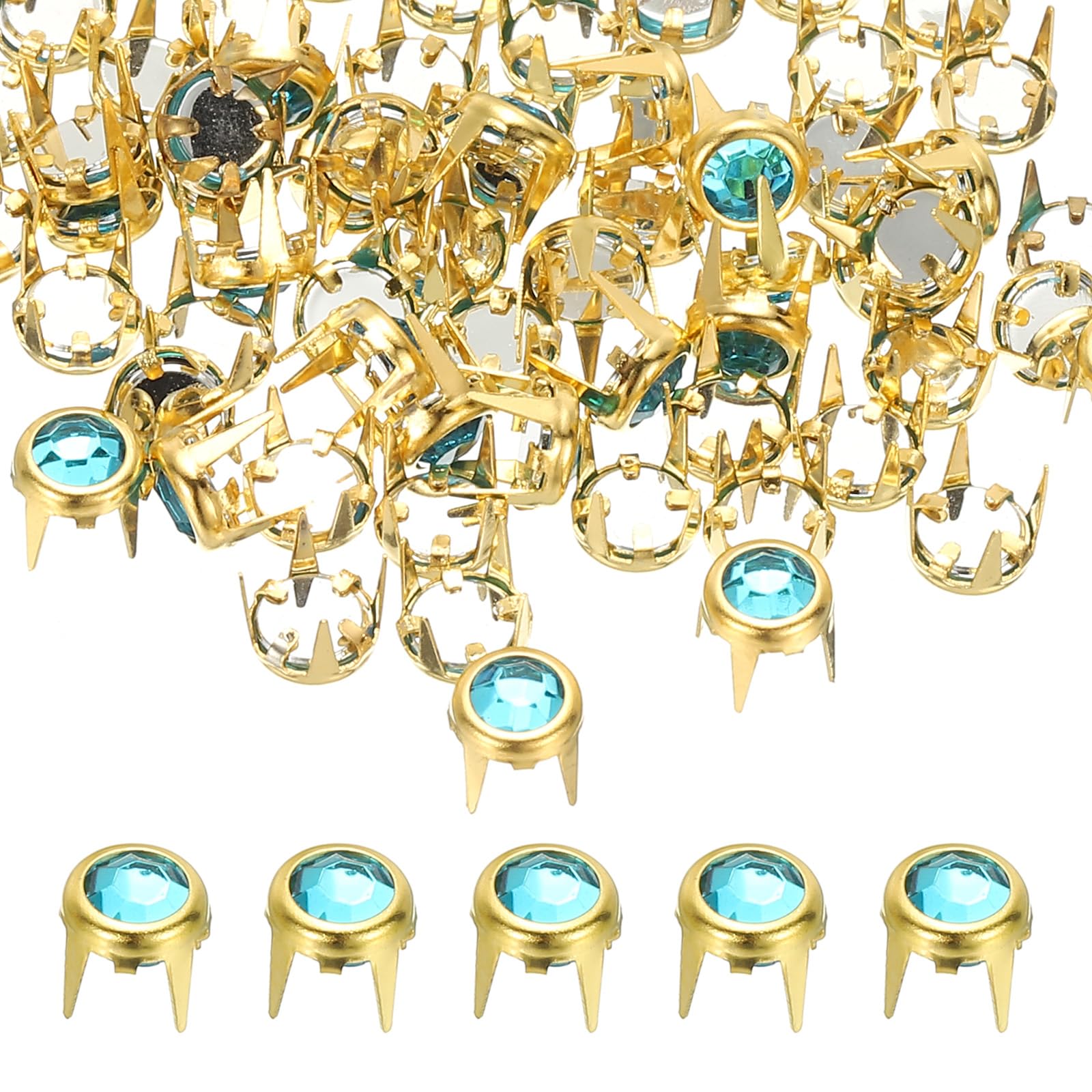 PATIKIL 6mm Rhinestone Stud