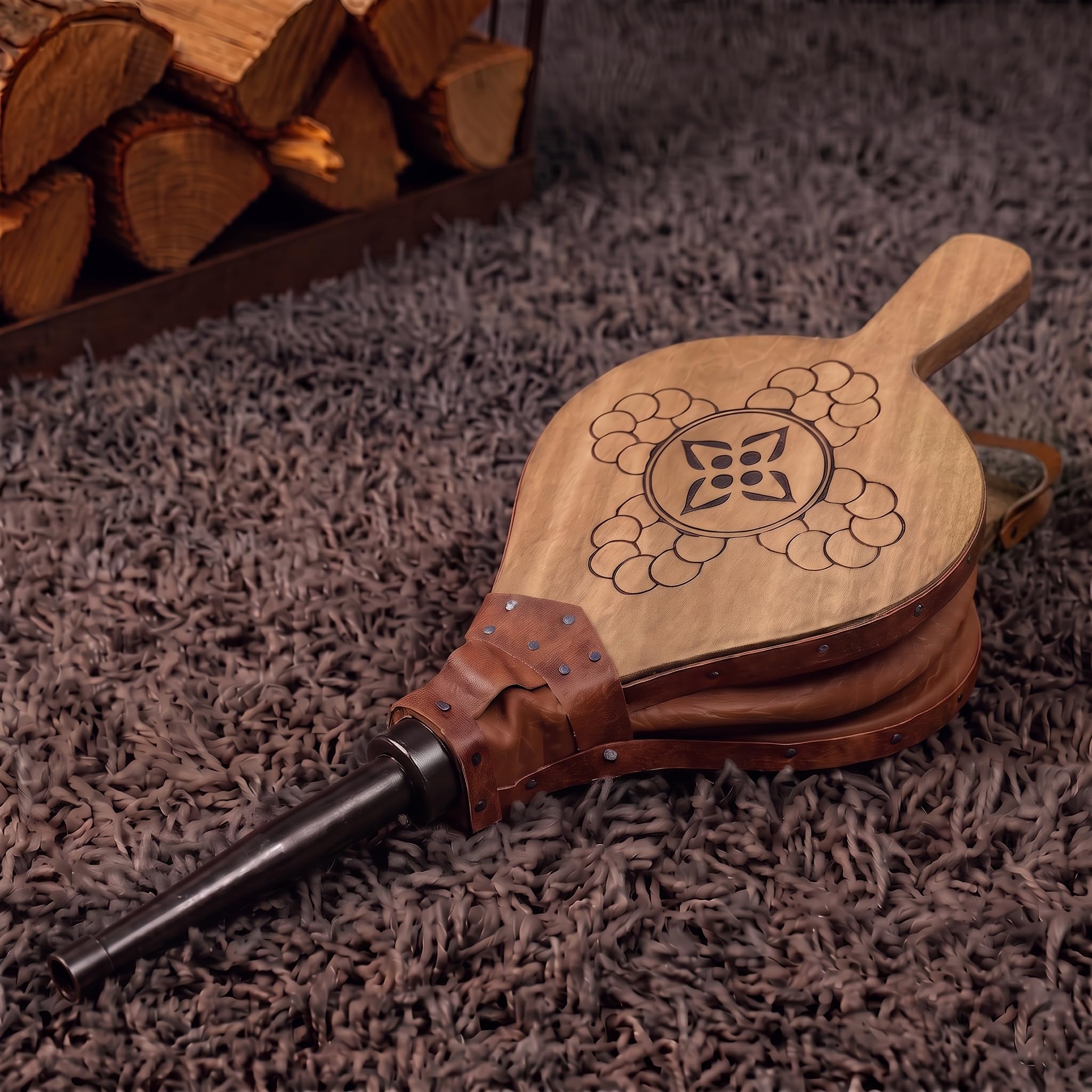 Fuelle Badana para Chimenea y Barbacoa - Madera Natural - 51 cm