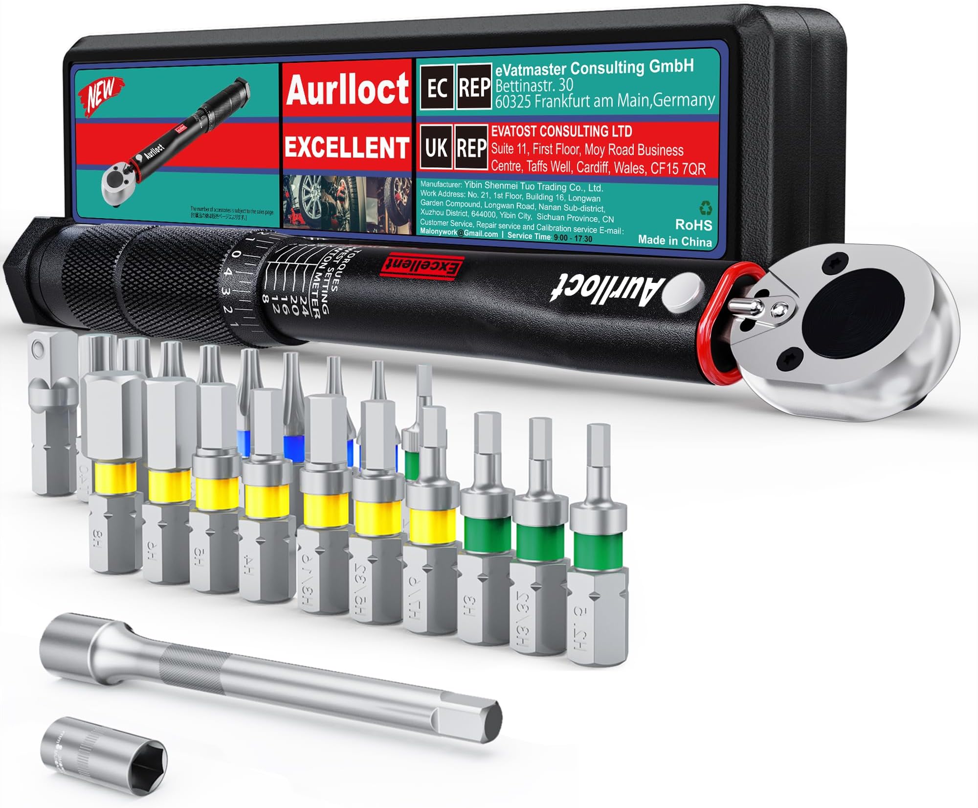 Chiave Dinamometrica HASKYY 1/4 - 2-20 Nm, Per Bici, Moto, Quad, Con Certificazione Di Precisione - Foto 8