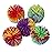 Hibery 5 Pack Monkey Stringy Balls, Great Sensory Toys Stress Balls, Rainbow Pom Bouncy Balls Games 90s Toys Fun Party Favor